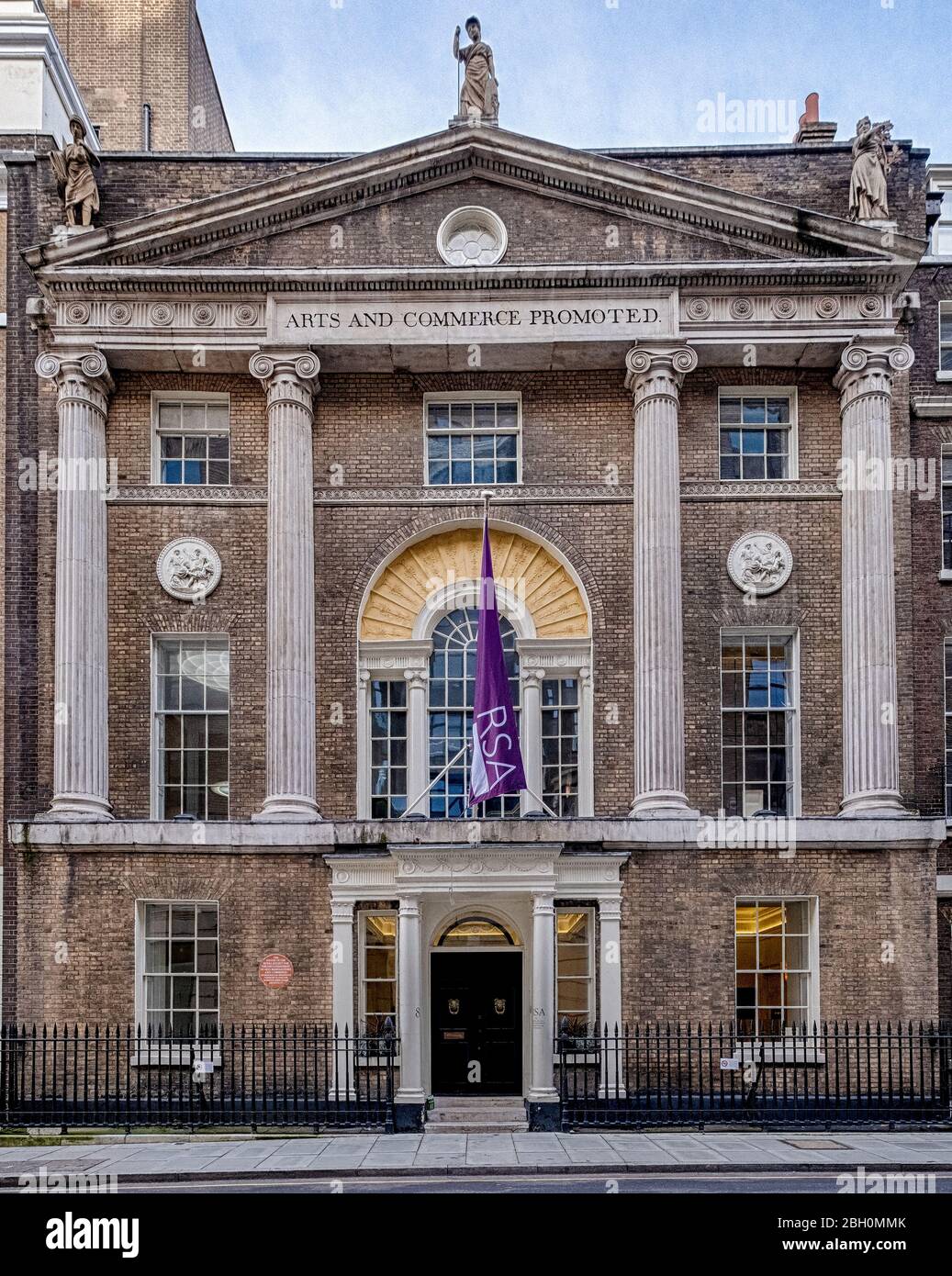 The RSA (Royal Society for the encouragement of Arts, Manufactures and Commerce) Building, 8 John Adam Street, London Stock Photo