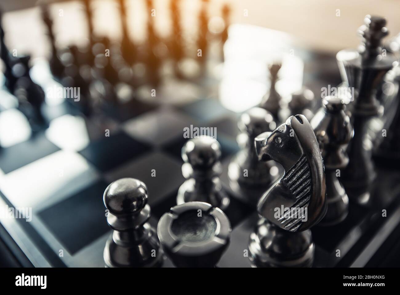 Chess board game concept of business ideas and competition and strategy  plan success meaning Stock Photo - Alamy