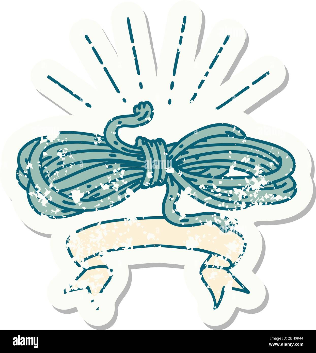 worn old sticker of a tattoo style wound rope Stock Vector Image & Art ...