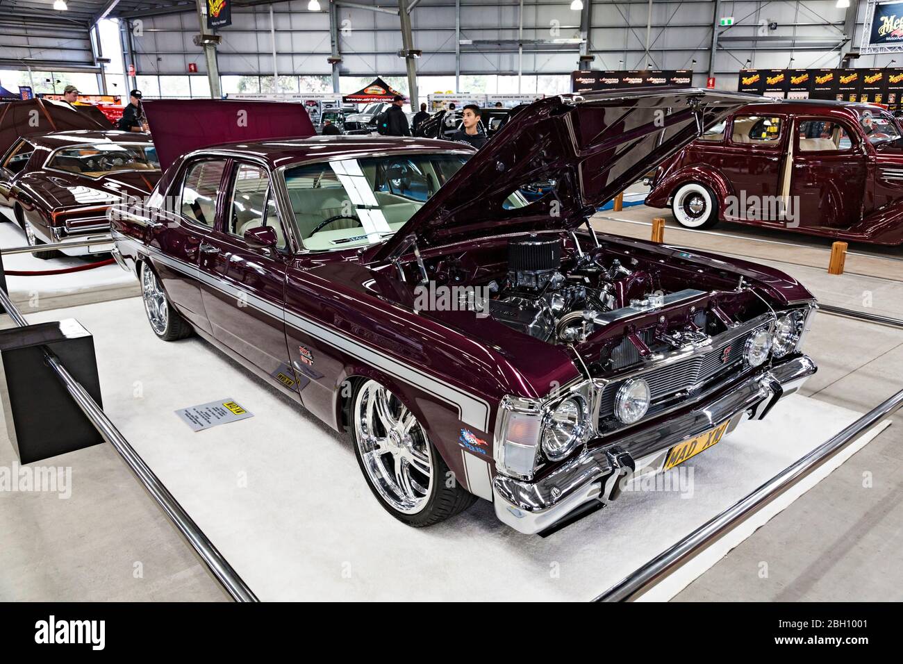 Automobiles /  Australian made 1970 Ford Falcon XW 351 GT displayed at a motor show in Melbourne Victoria Australia. Stock Photo