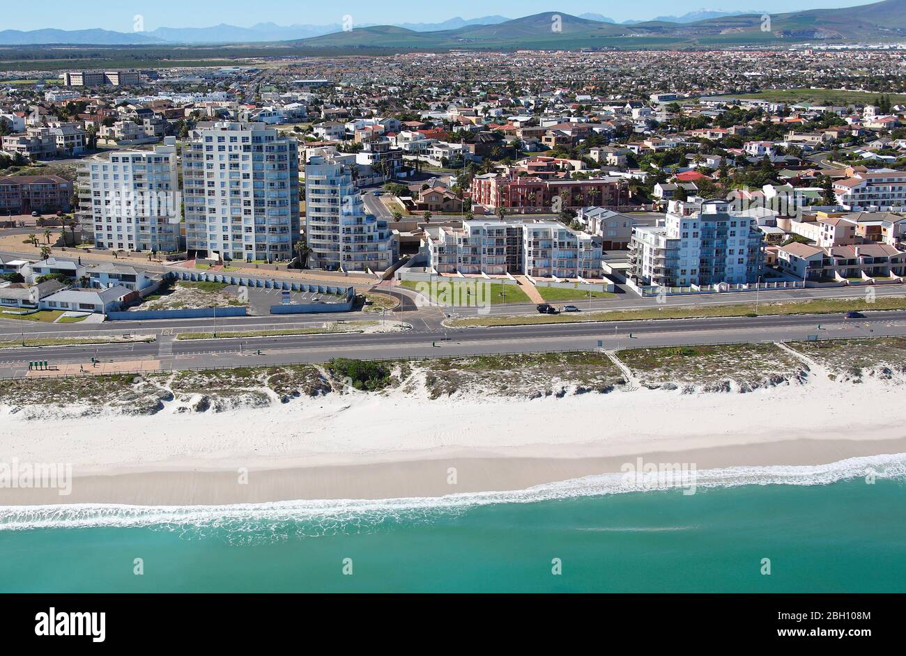 Aerial photo of Blouberg beachfront Stock Photo