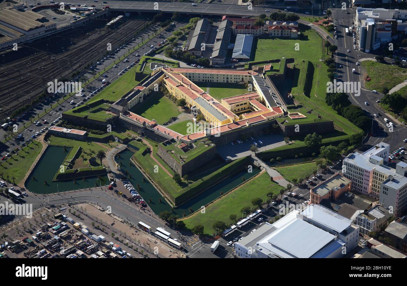 Aerial photo of Cape Town Castle Stock Photo