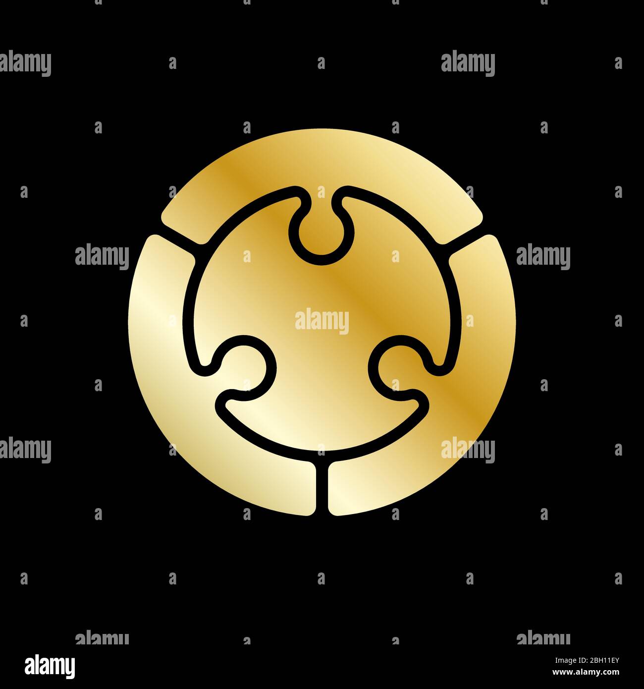 Vector abstract circle logo design element. Golden color. EPS 10 Stock ...