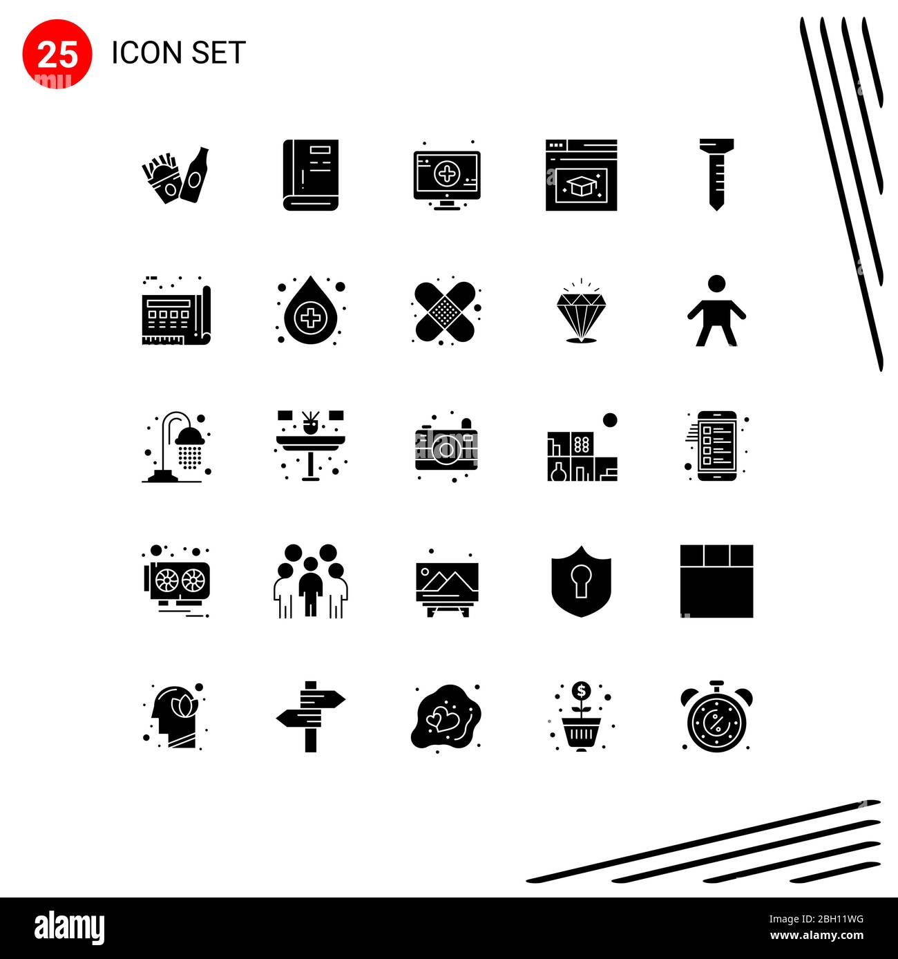 25 Creative Icons Modern Signs And Symbols Of Document Spike Medical Nail Education Editable Vector Design Elements Stock Vector Image Art Alamy