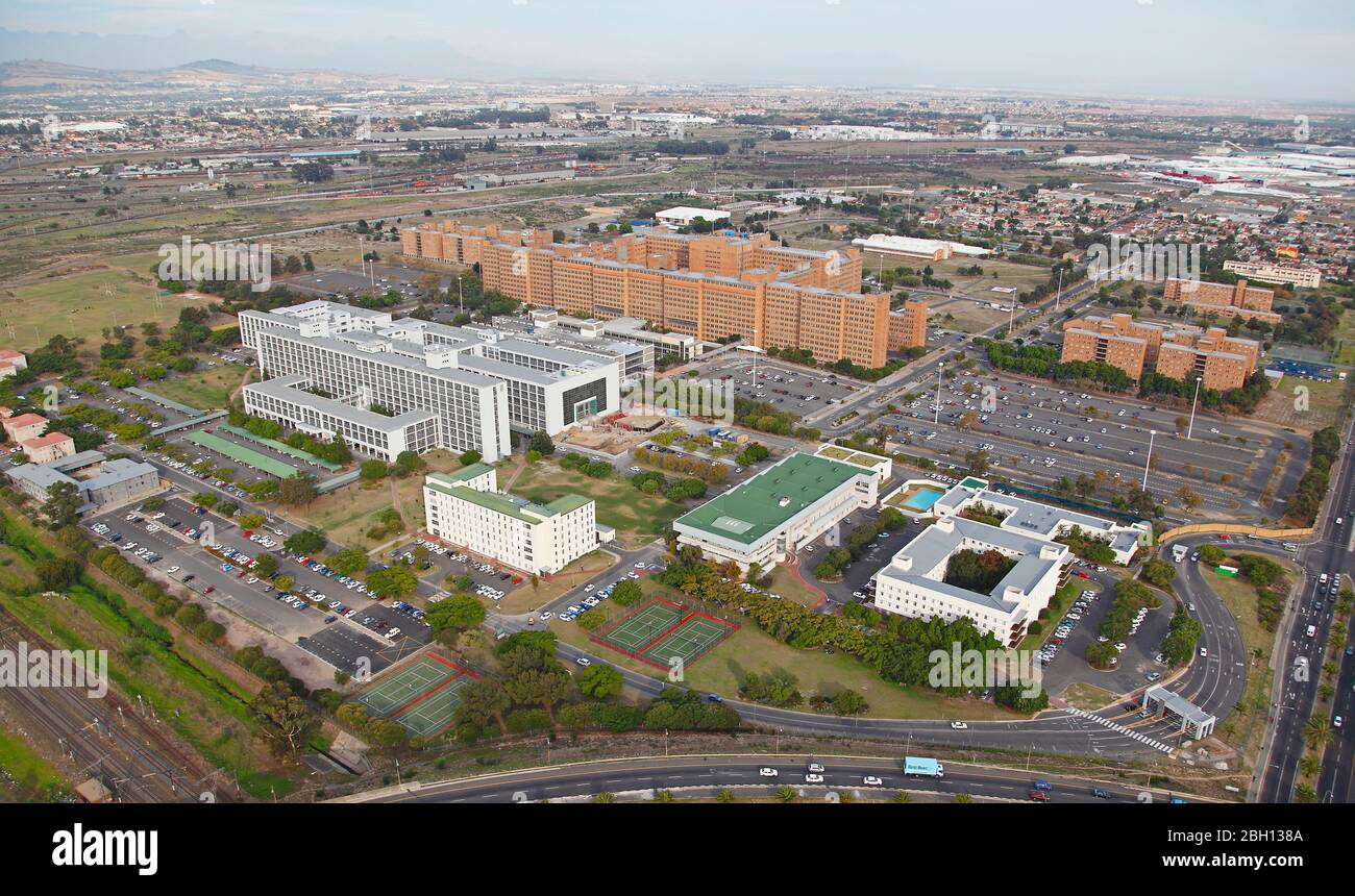 Aerial photo of Tygerberg Hospital and Stellenbosch Medical Campus