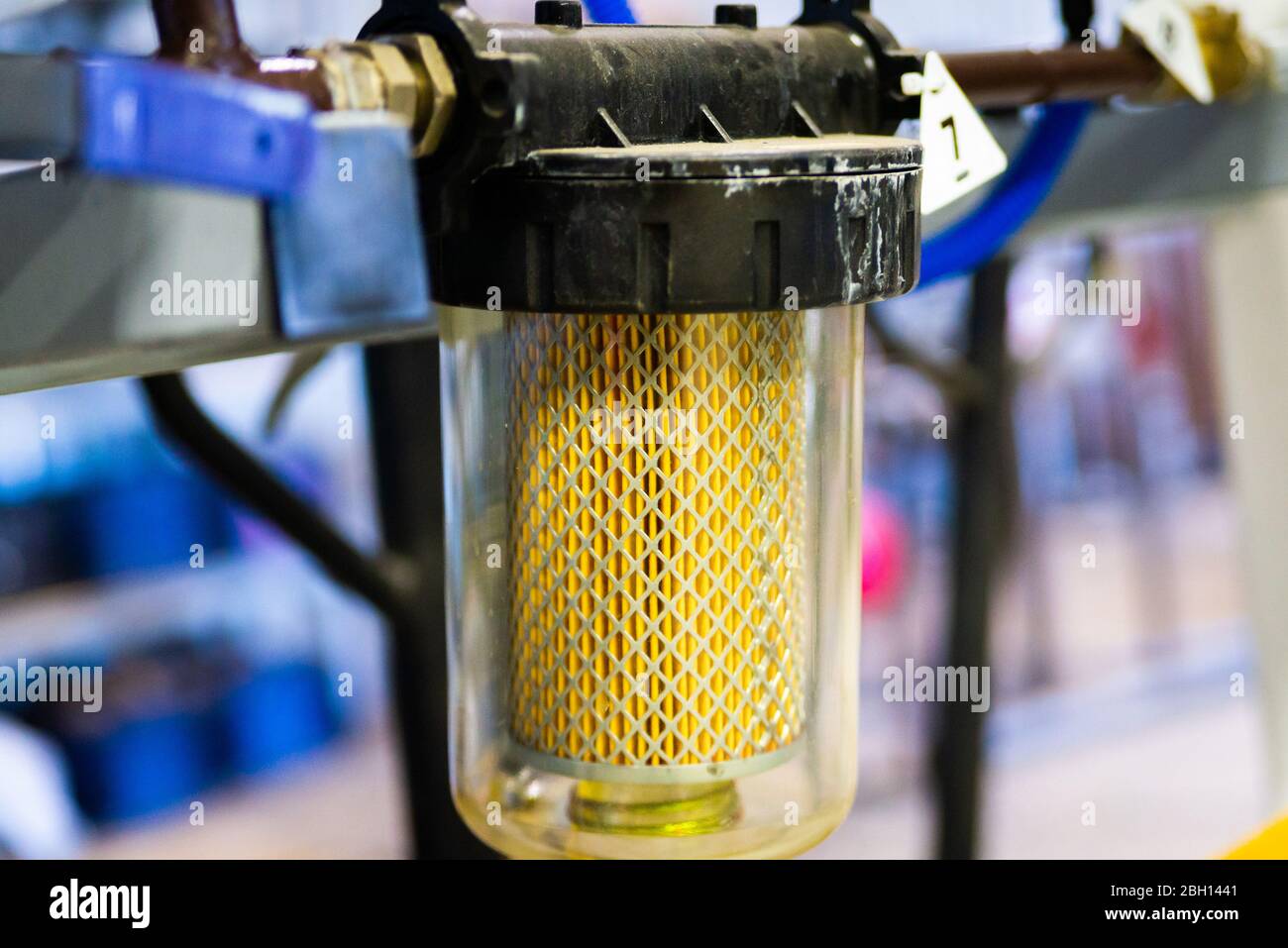 Air and oil filter in manufacturing or industrial. High quality paper