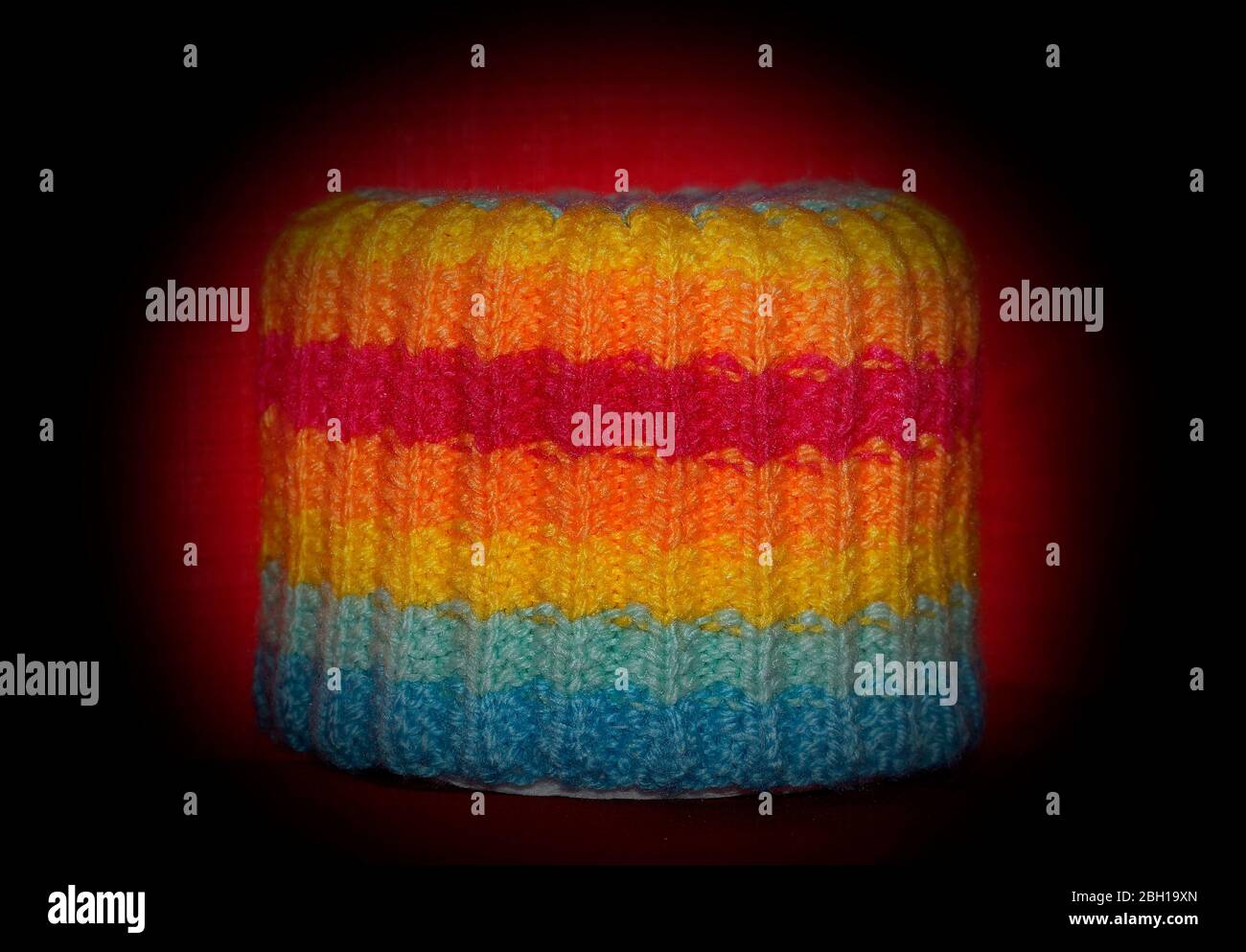 knitted toilet paper hat, Germany Stock Photo Alamy