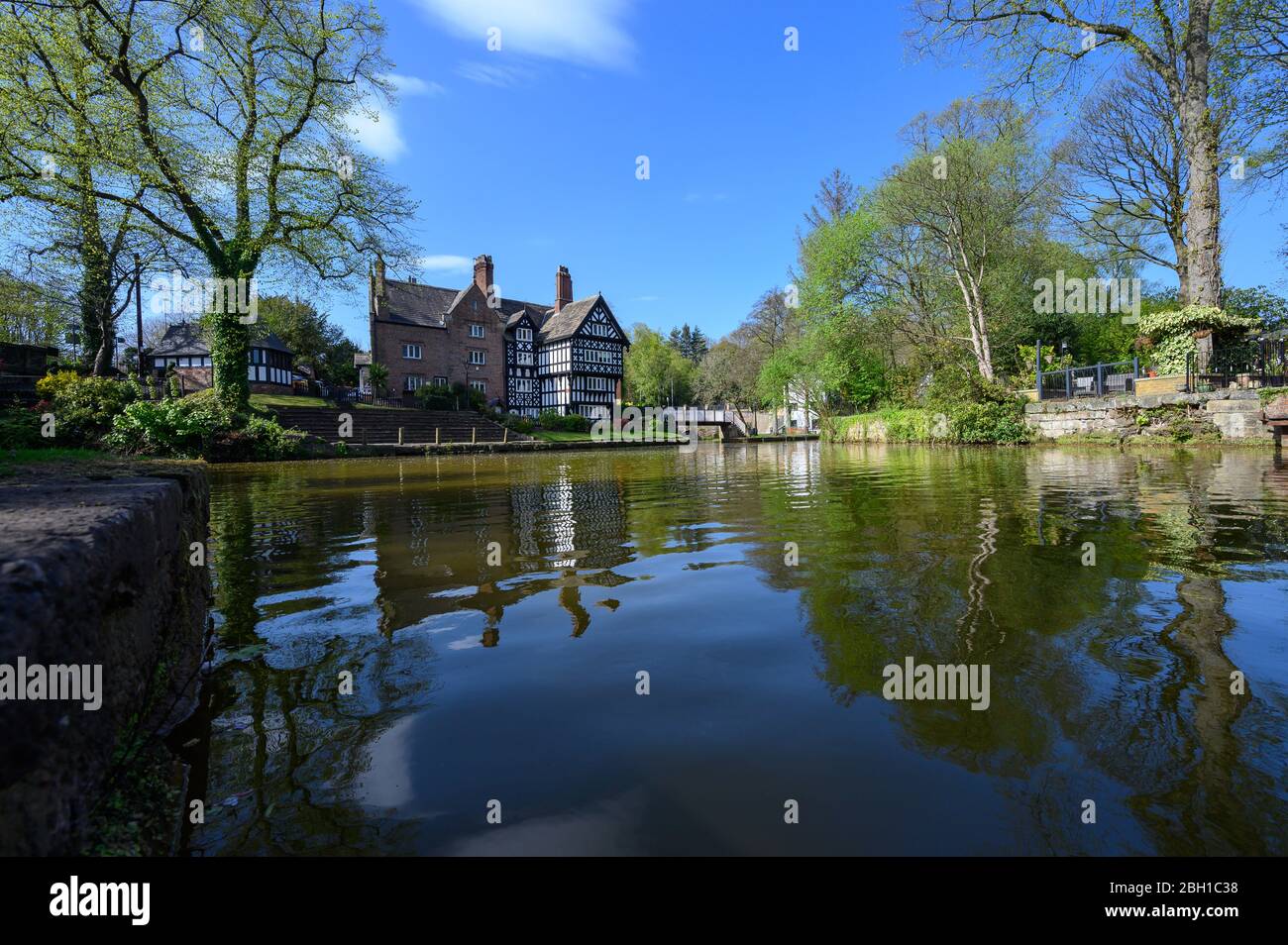 The Packet House and steps, Worsley, Manchester Stock Photo Alamy