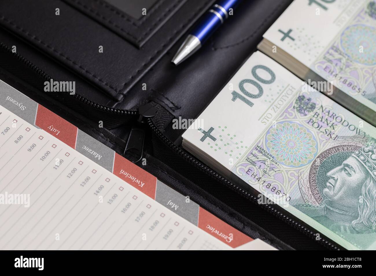 Rational spending of money according to the calendar is useful both at home and in business. Stock Photo