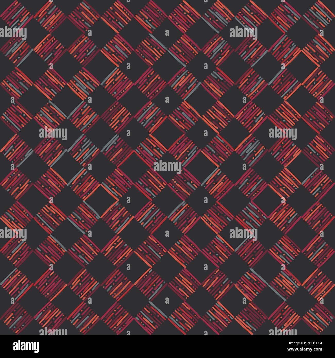 Seamless trendy doodle geo tile swatch pattern Stock Vector