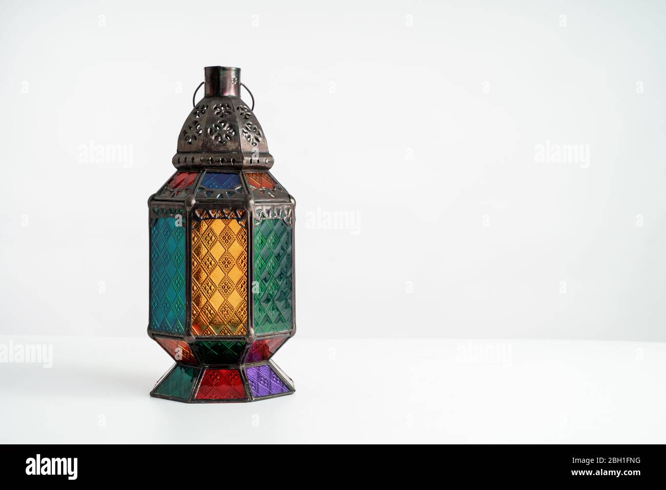 Arabic candle lantern, Ramadan kareem background Stock Photo