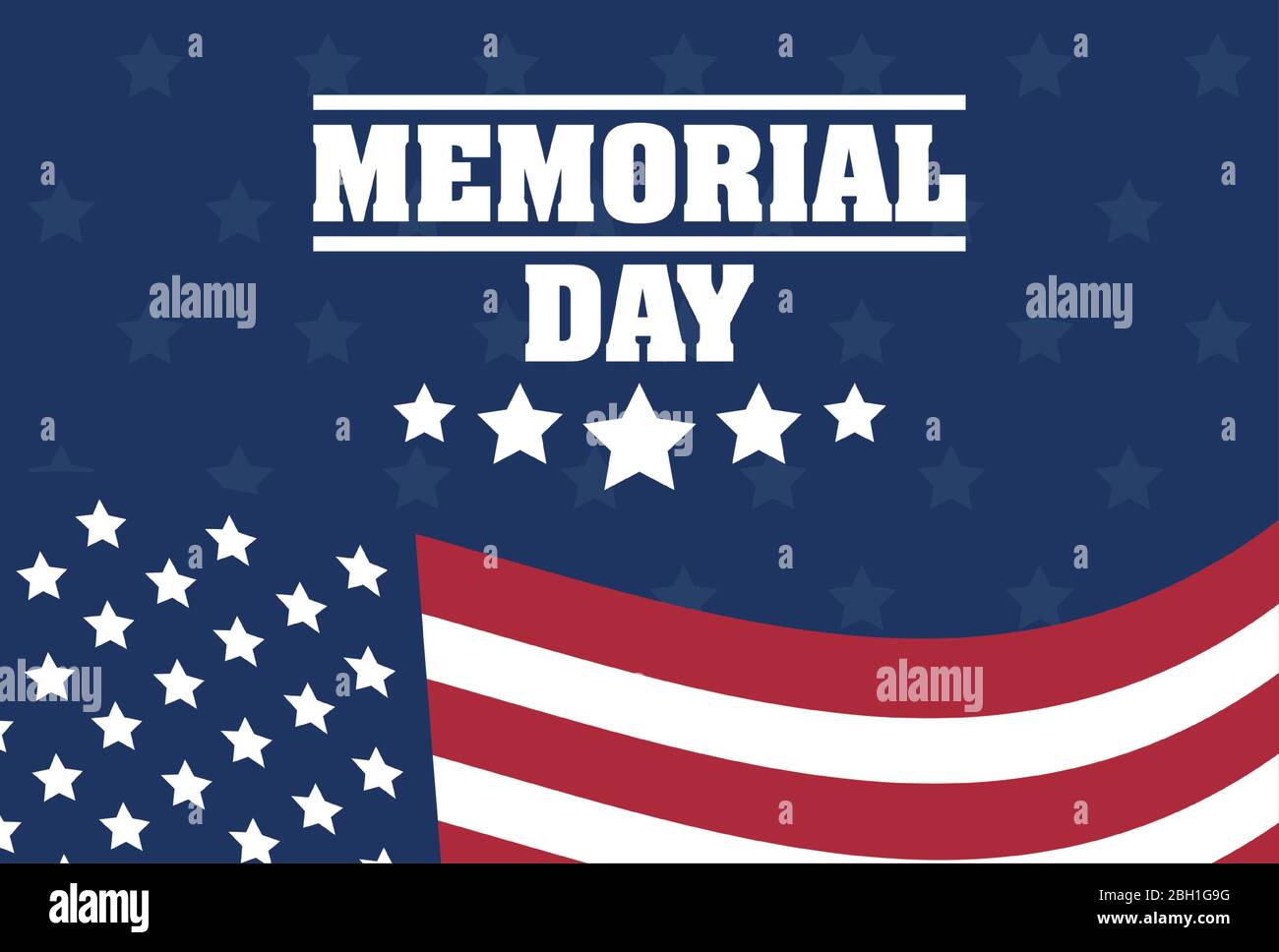 Memorial Day celebration with usa flag Stock Vector Image & Art - Alamy