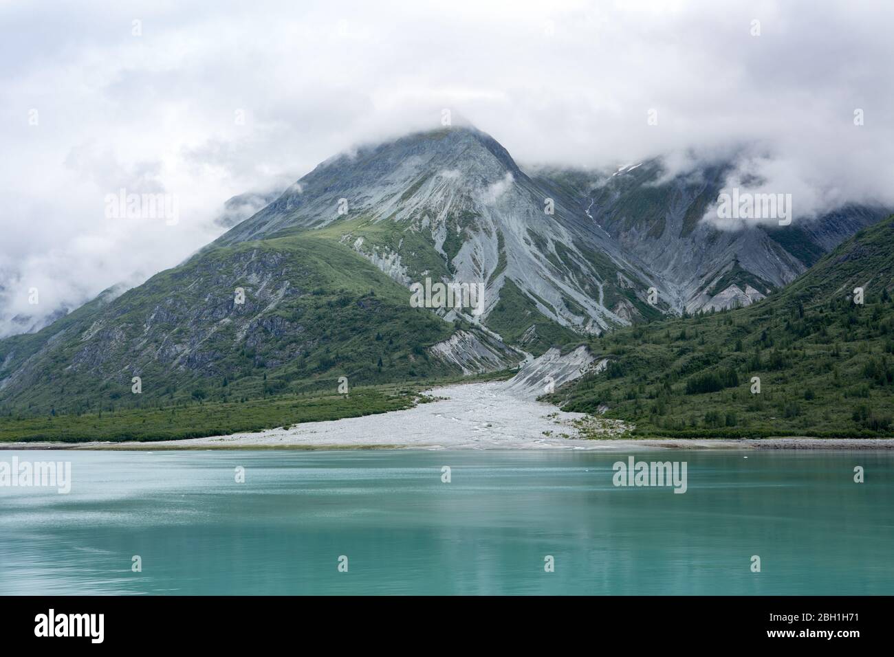 Alaskan Glaciers and mountains in the wilderness of Alaska Stock Photo