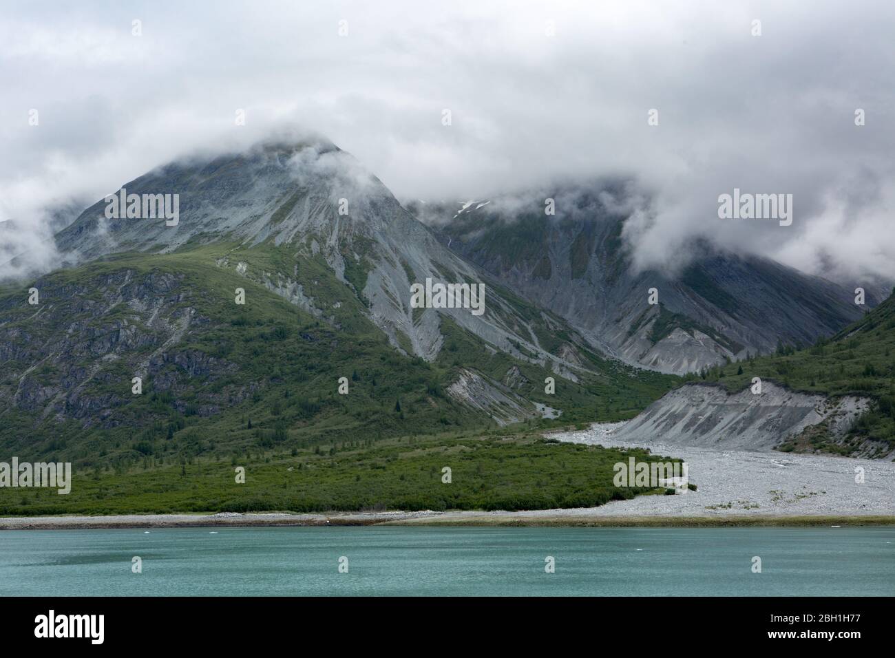 Alaskan Glaciers and mountains in the wilderness of Alaska Stock Photo