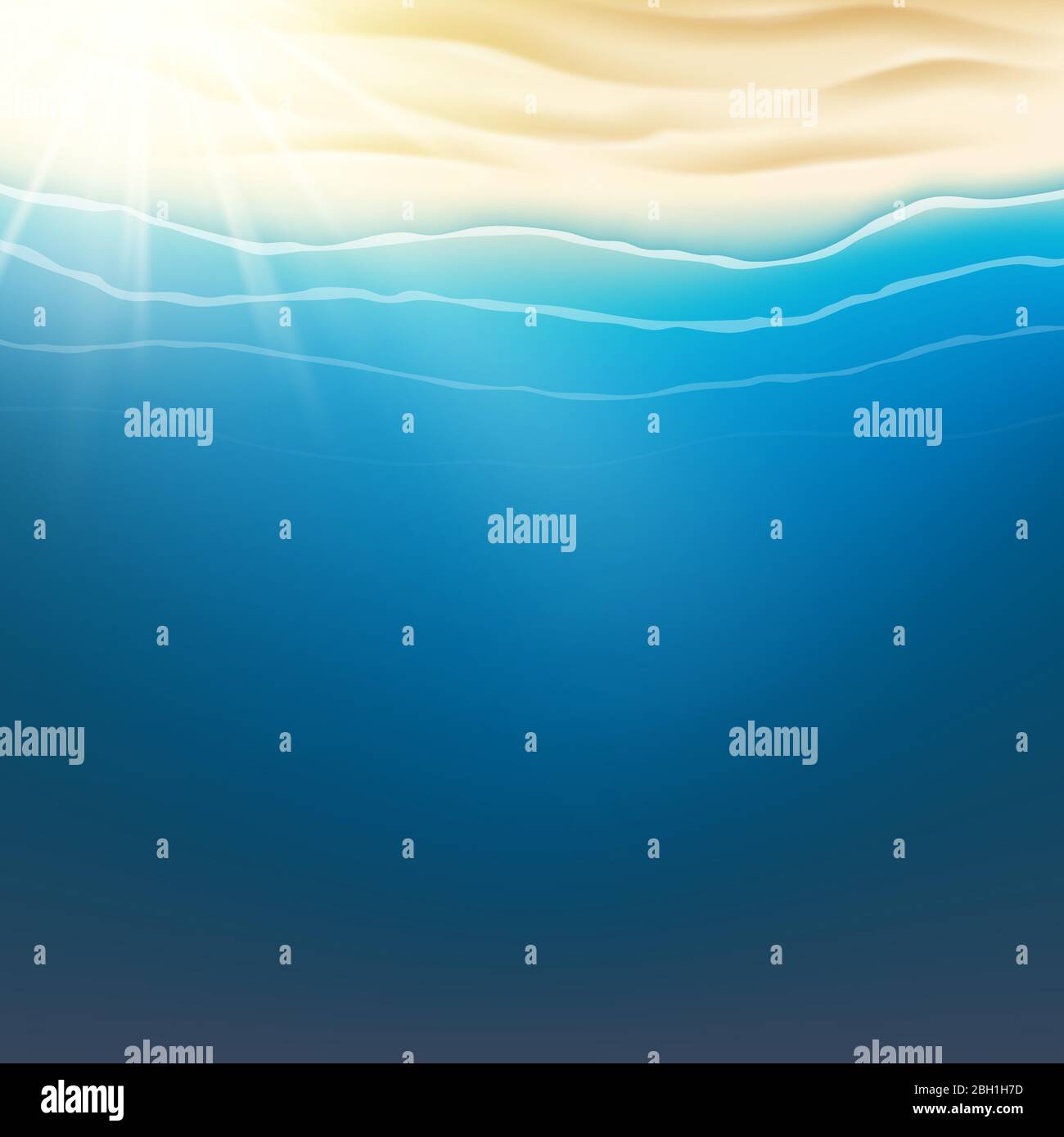 Summer tropical beach poster. EPS 10 vector file Stock Vector