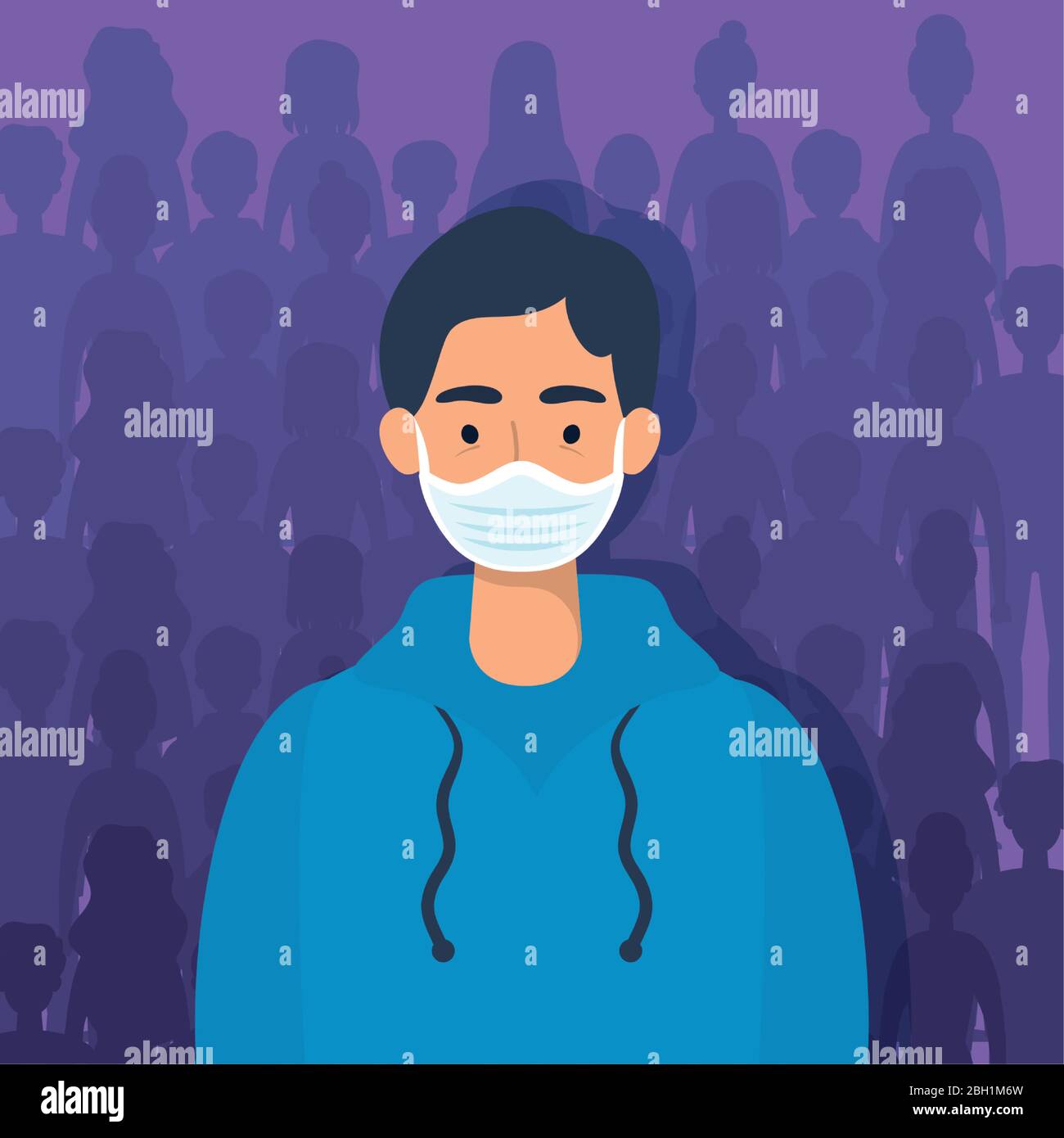 young man using face mask character Stock Vector Image & Art - Alamy