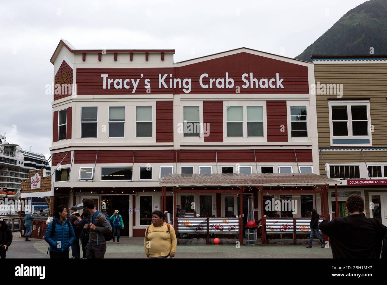 Tracys King Crab Shack in Juneau Stock Photo