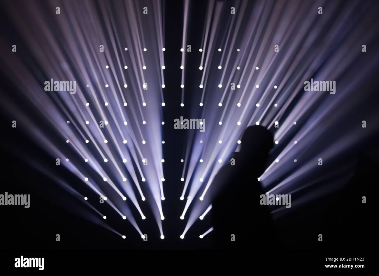 Stage spotlight with laser rays hi-res stock photography and images - Alamy