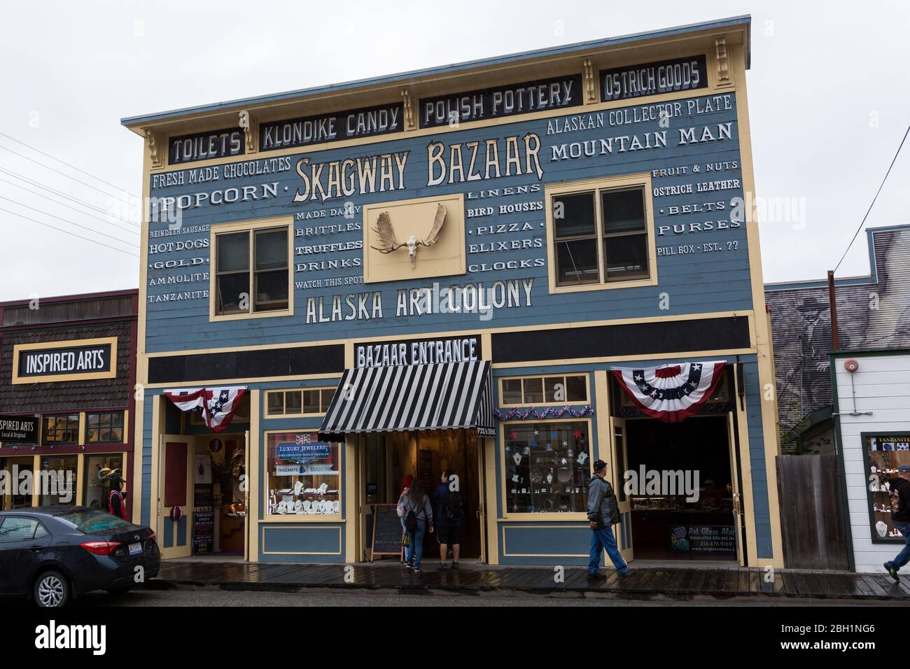 Skagway Bazaar and shops. Skagway, Alaska Stock Photo Alamy