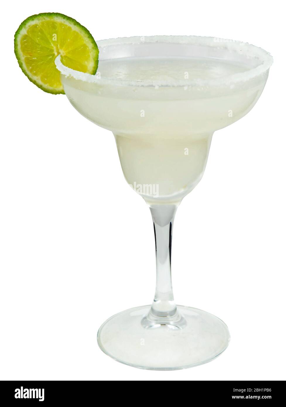 Margarita cocktail with lime on a white background Stock Photo