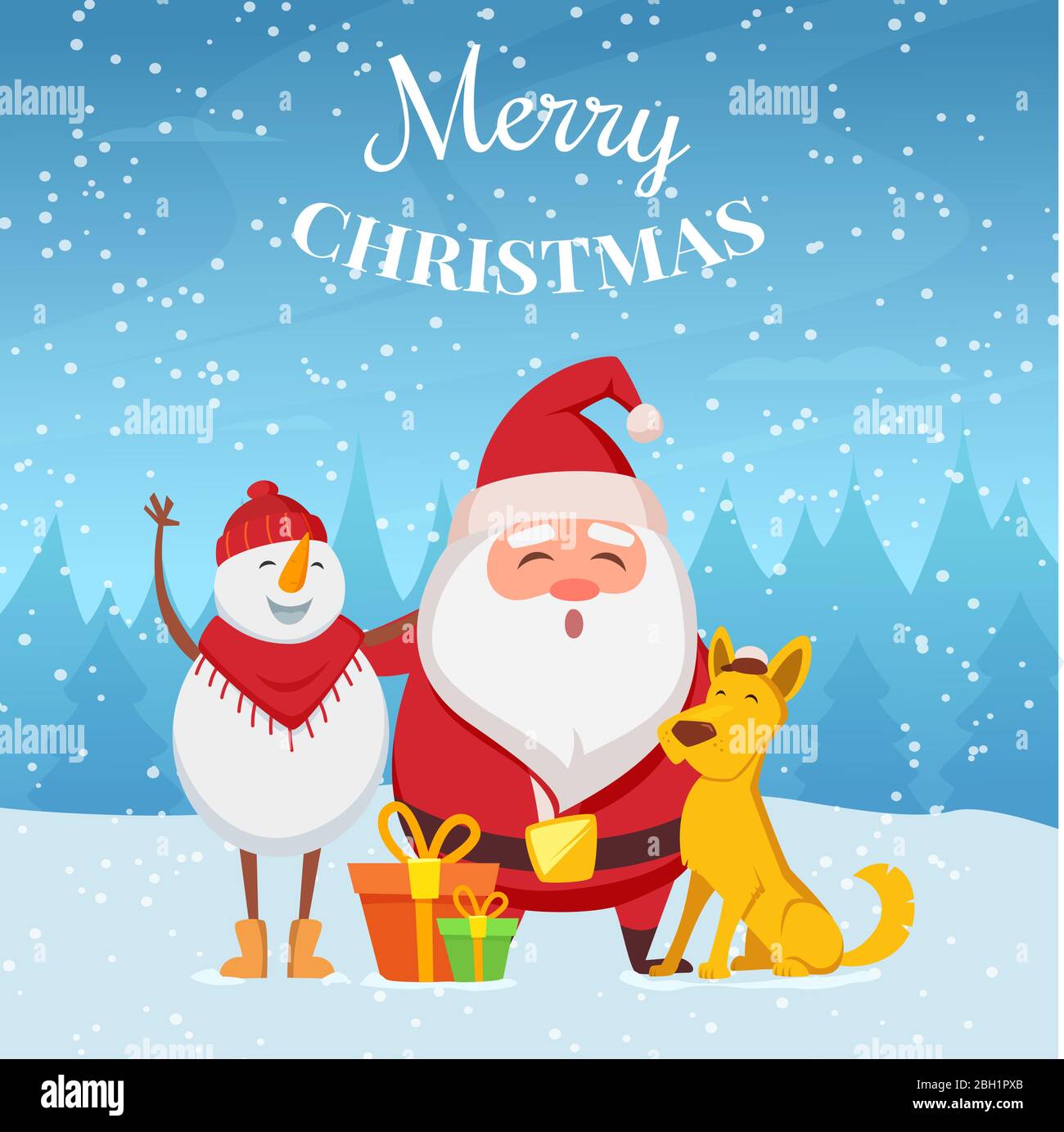 Dog christmas cartoon hi-res stock photography and images - Alamy