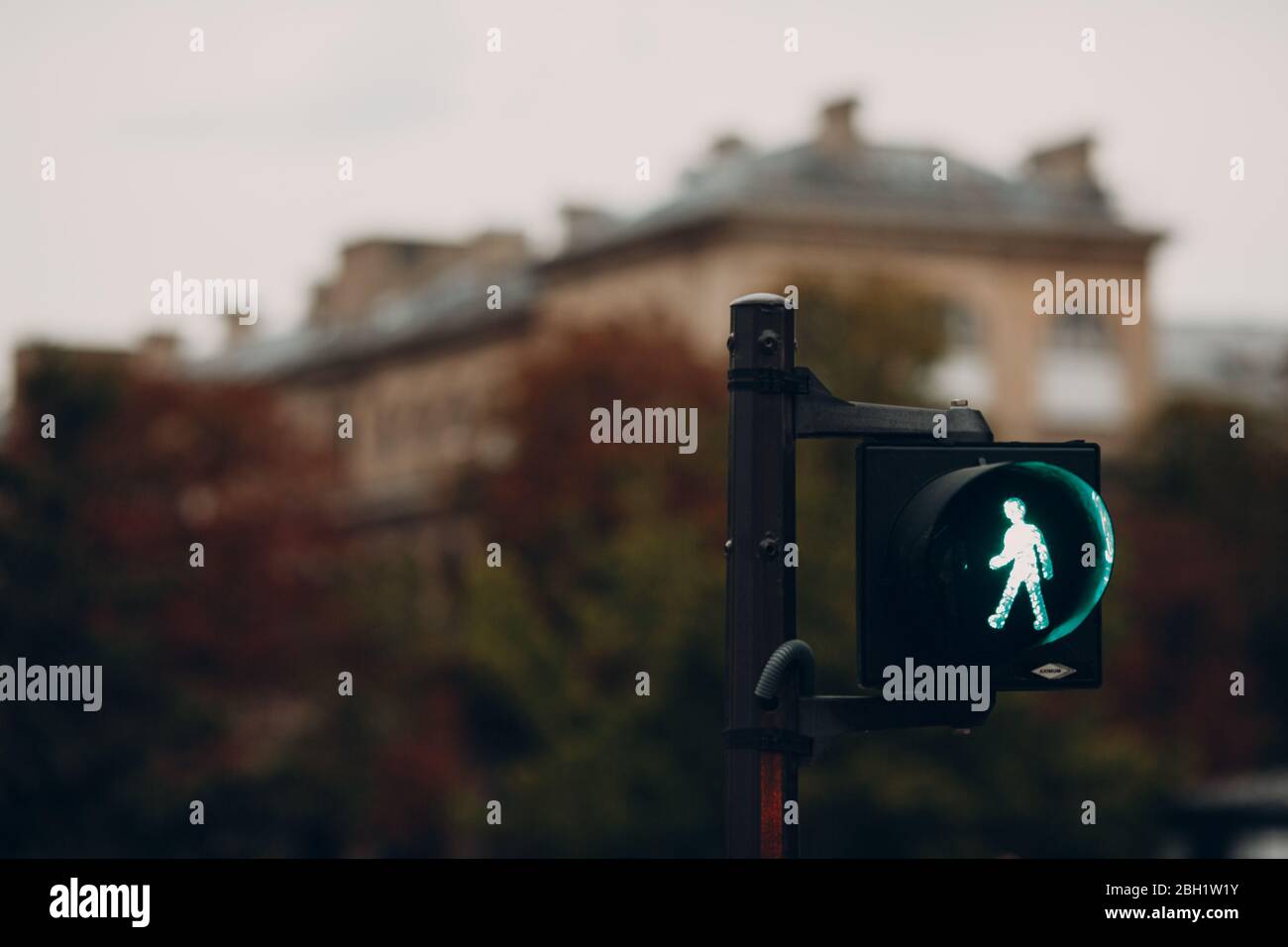 European traffic light on the street. Rules of the road concept Stock