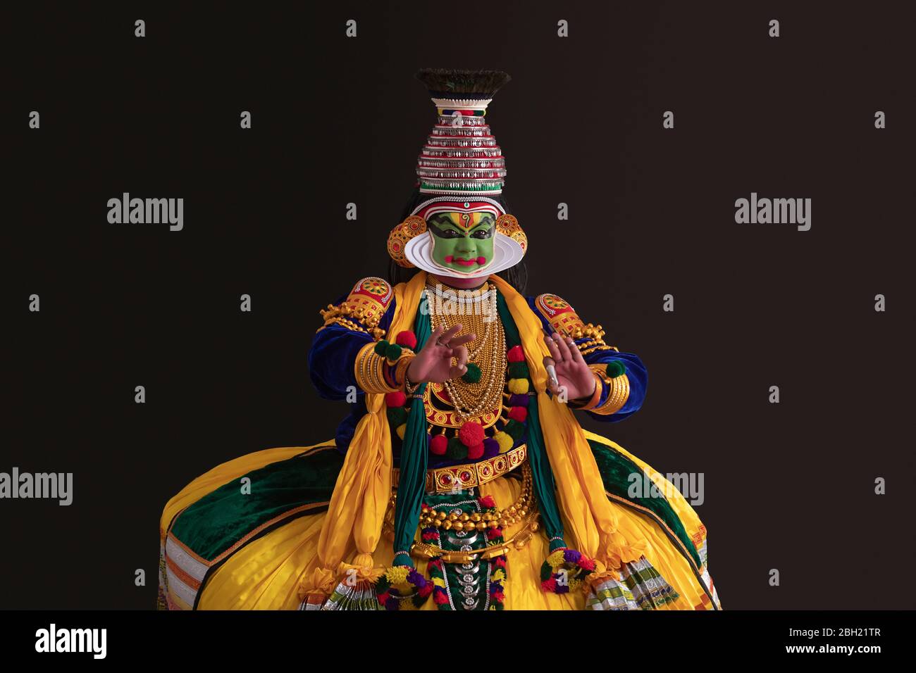 Kathakali dancer performing. Stock Photo