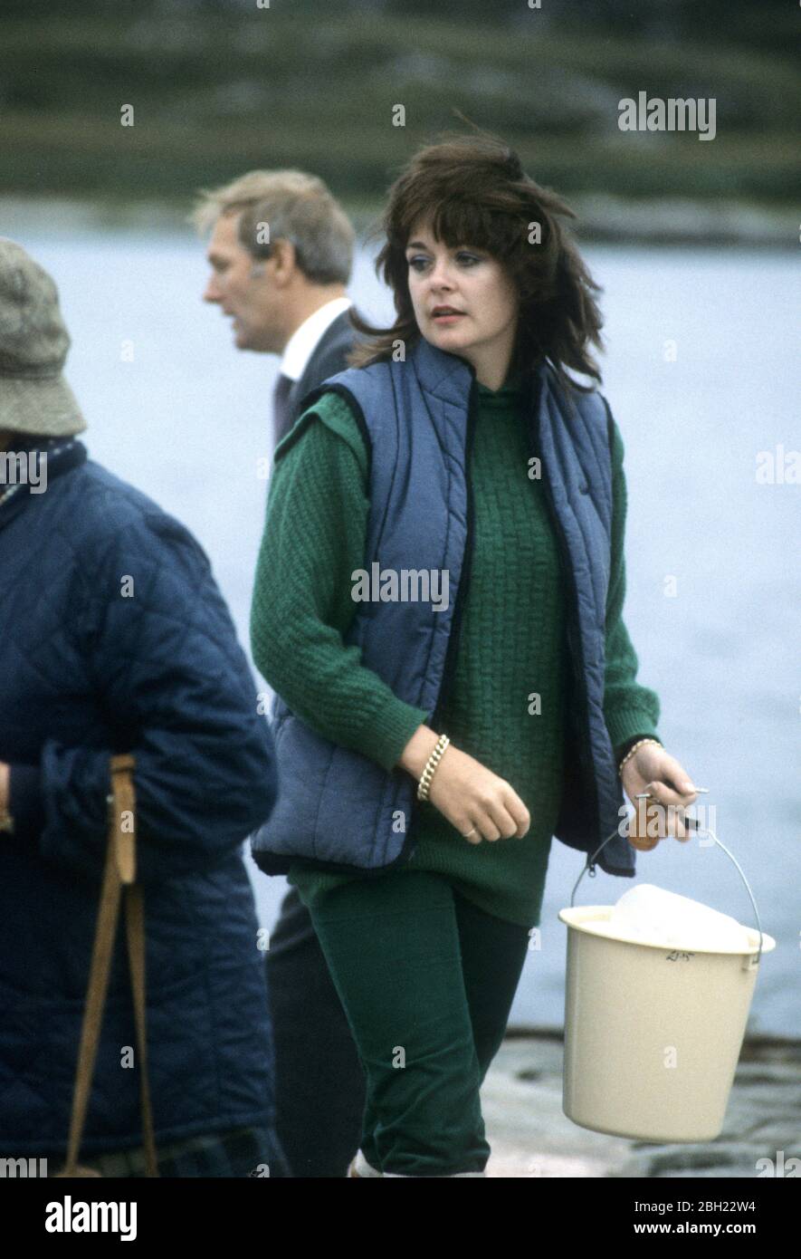 Lady Jane Meriel Grosvenor - Duchess of Roxburghe during a cruise aboard HMS Royal Yacht Britannia, Scotland August 1984. Stock Photo