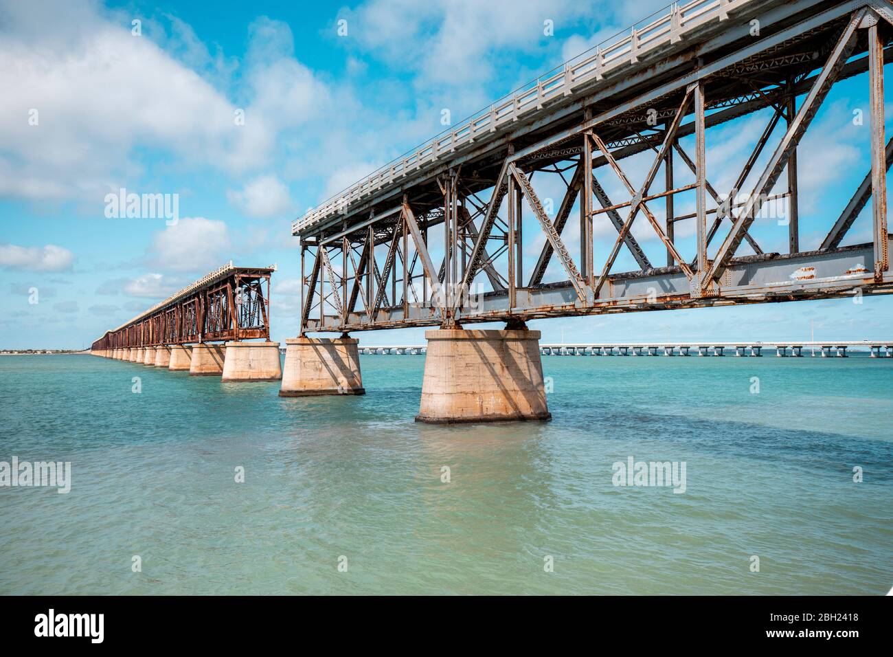 Bahia Honda Rail Bridge, Florida Keys, USA Stock Photo