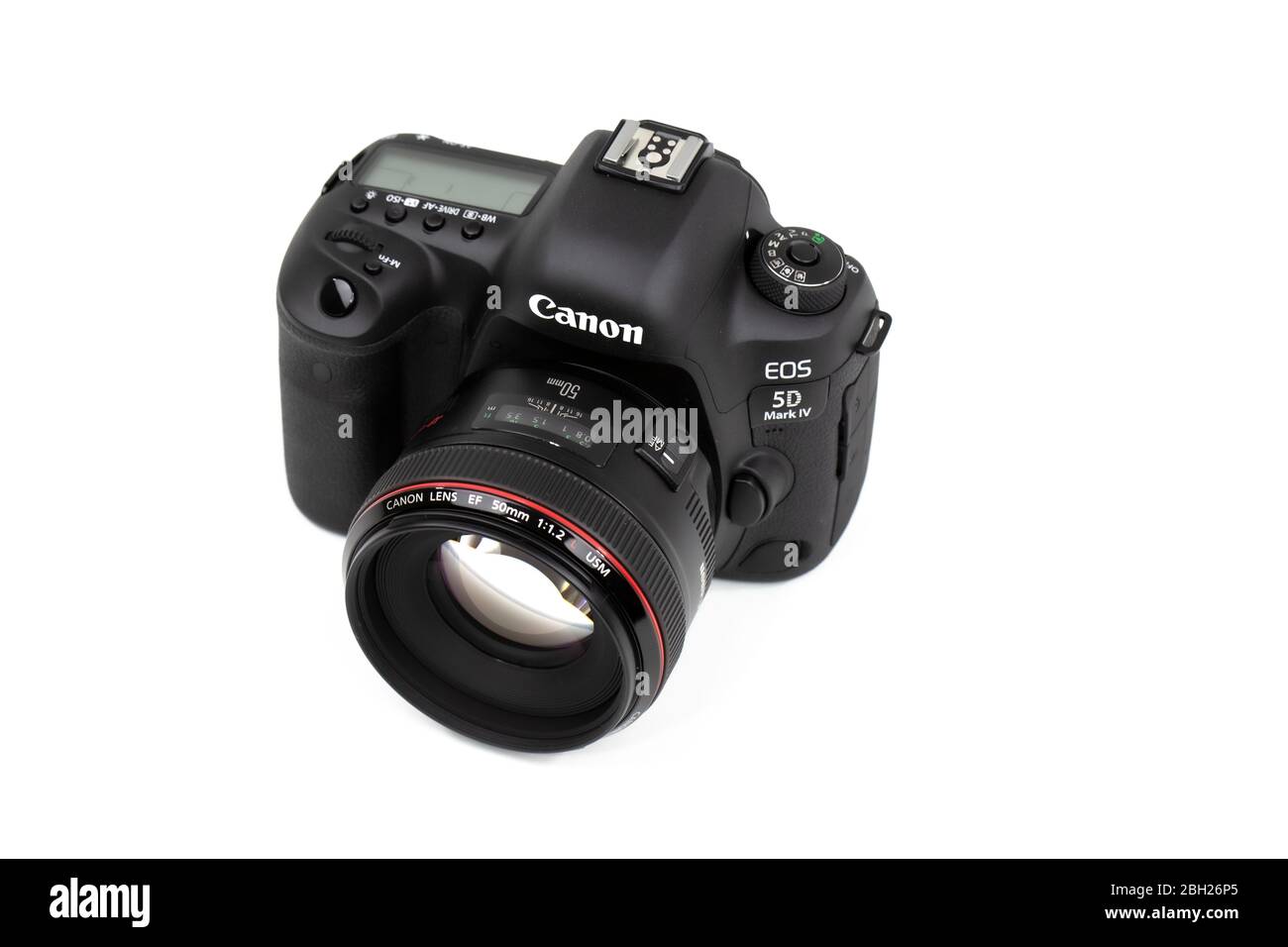 Tokyo, Japan 22.04.2020: DSLR camera Canon Mark 5D IV with Canon 