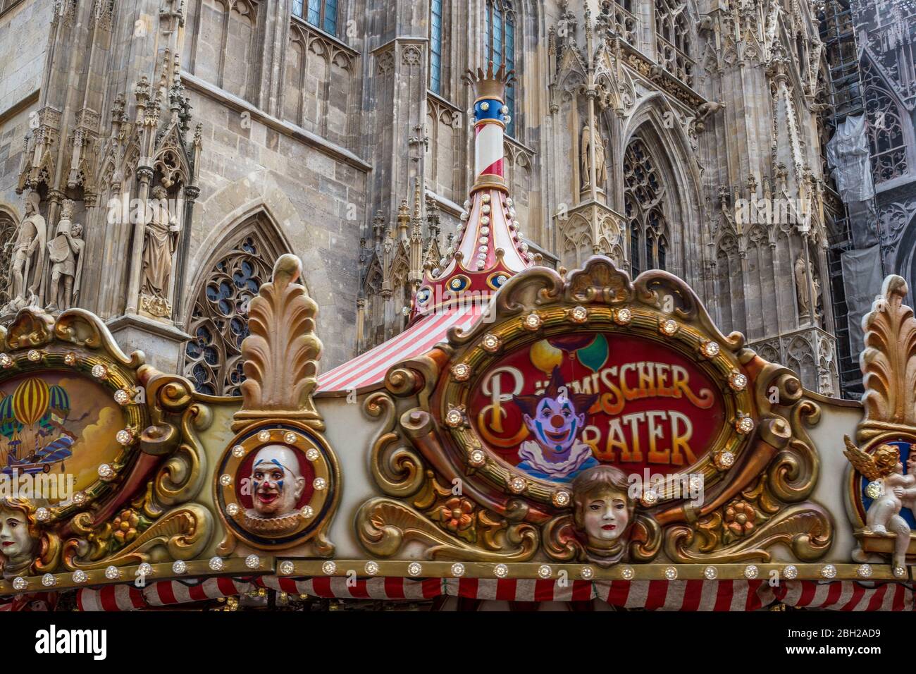 Vienna, Austria - June 6, 2019: View of Carousel in front of St ...