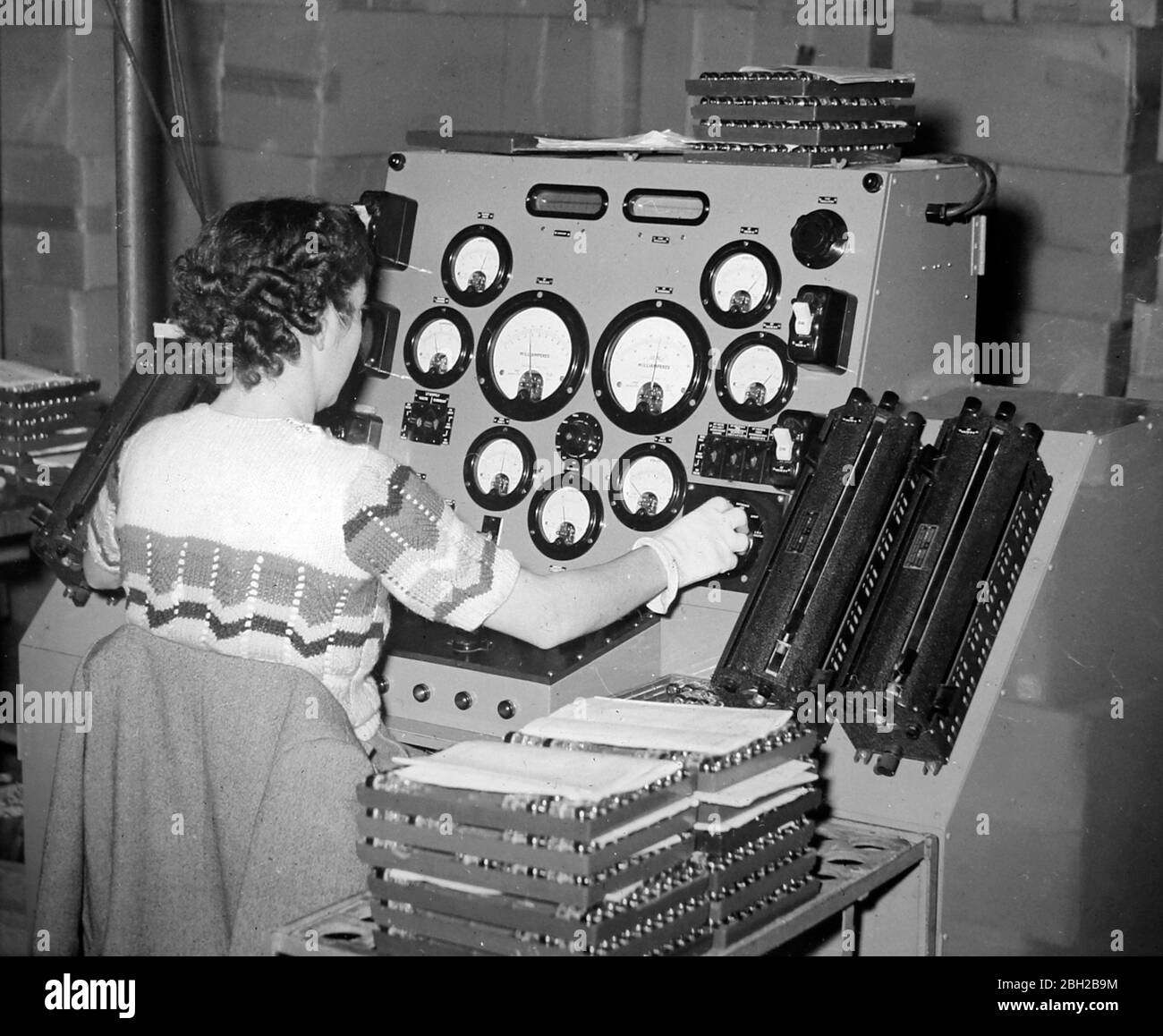 Ernest Turner Electrical Instruments factory, High Wycombe in 1951 Stock Photo