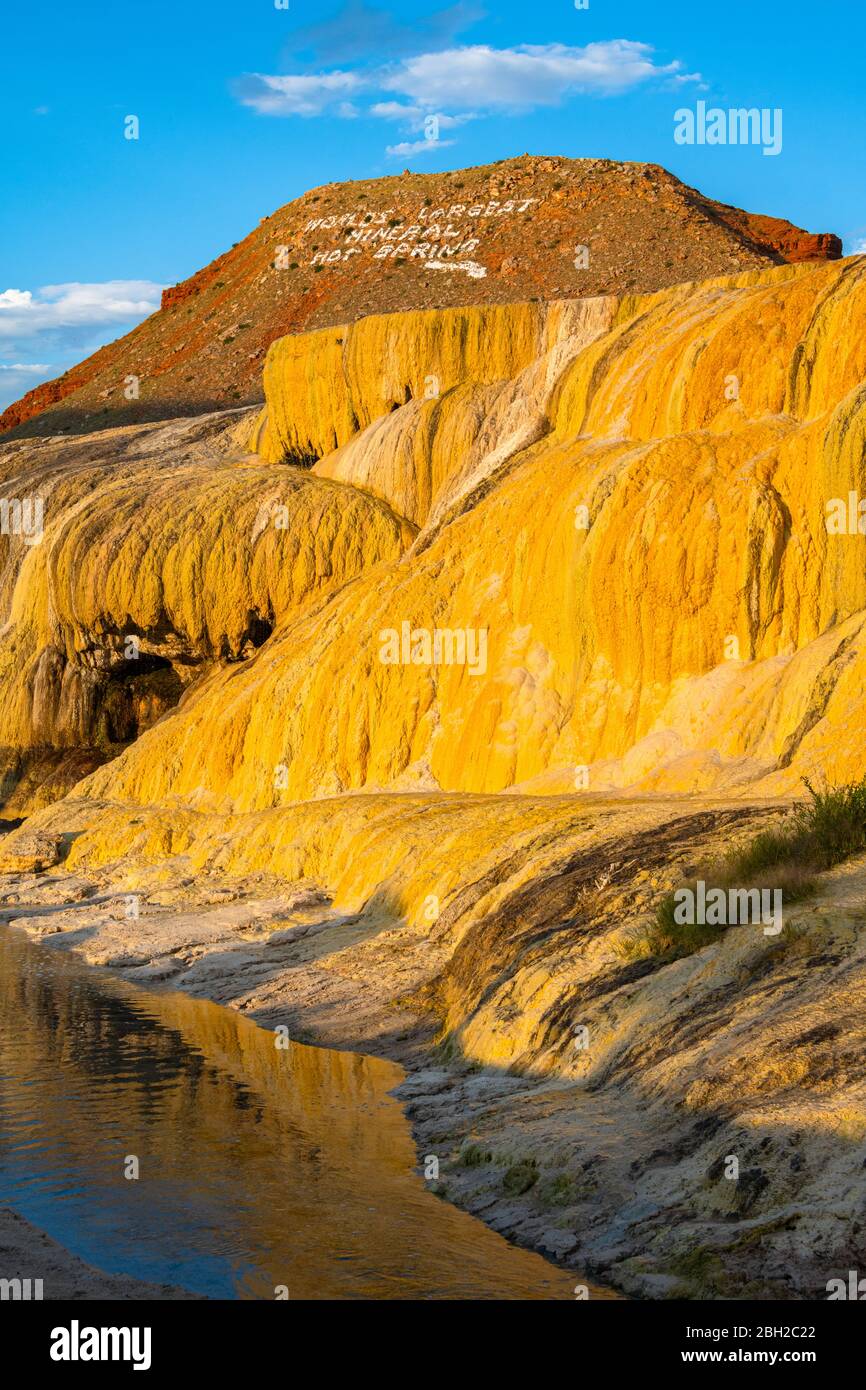 Thermopolis Wyoming Mineral Hot Springs State Park Vertical Stock Photo