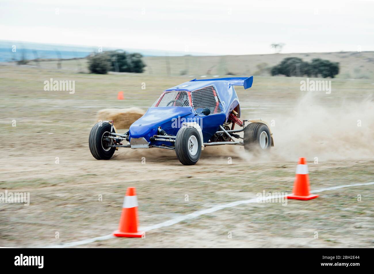 Racing car on racing track Stock Photo Alamy