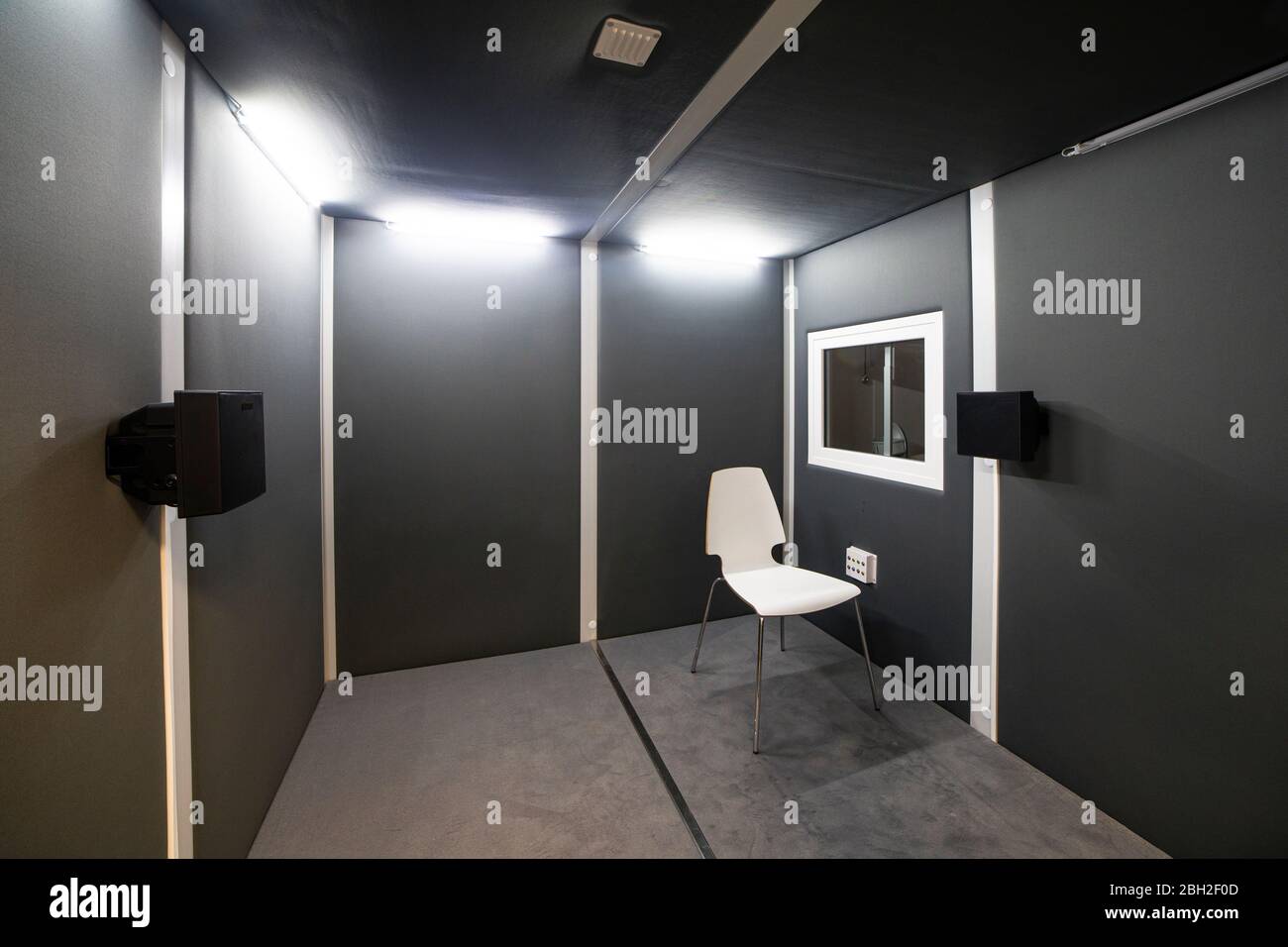 Empty examination room for a hearing test Stock Photo