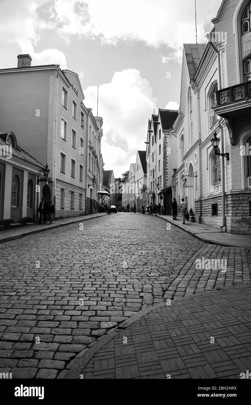 Streets in old town Tallinn, Estonia Stock Photo