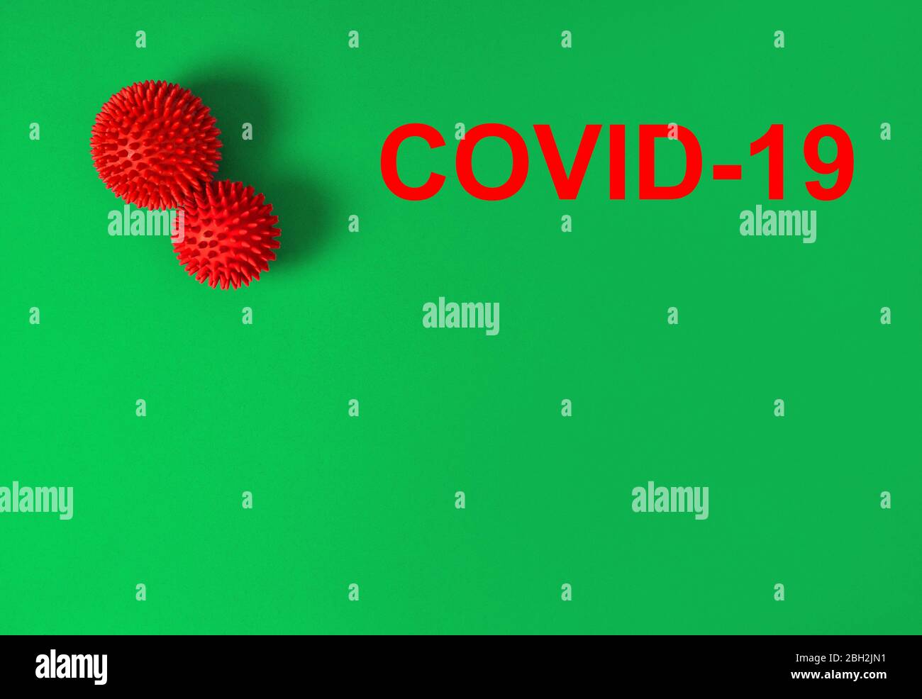 Corona virus covid-19. Epidemic. Pandemic concept green background Stock Photo