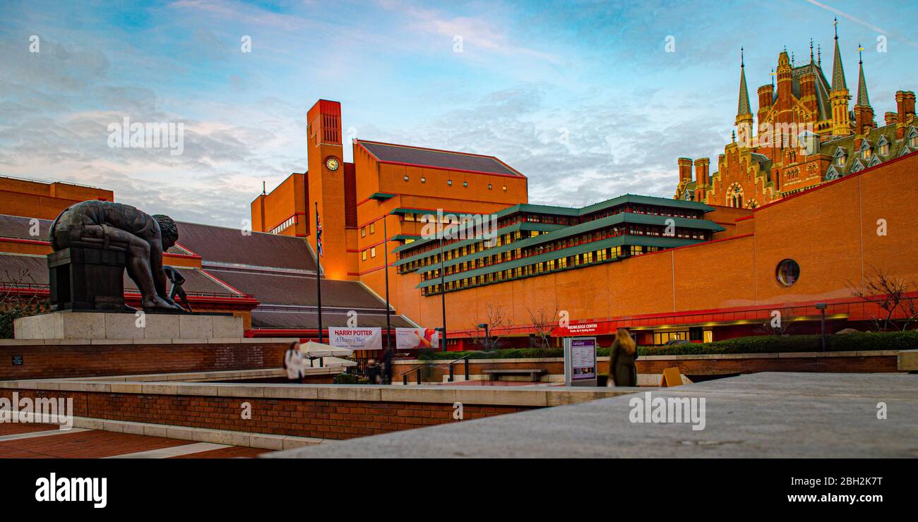 LONDON-  The British Library on Euston Road, London, the 2nd biggest library in the world. Stock Photo