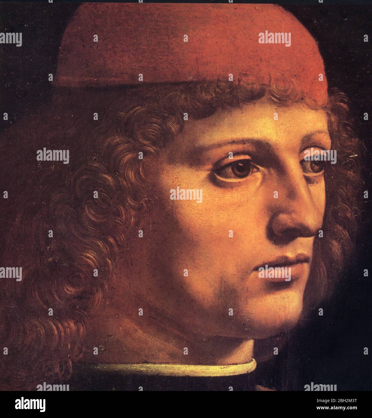 Leonardo da Vinci.Portrait of a Musician.1485 Stock Photo - Alamy