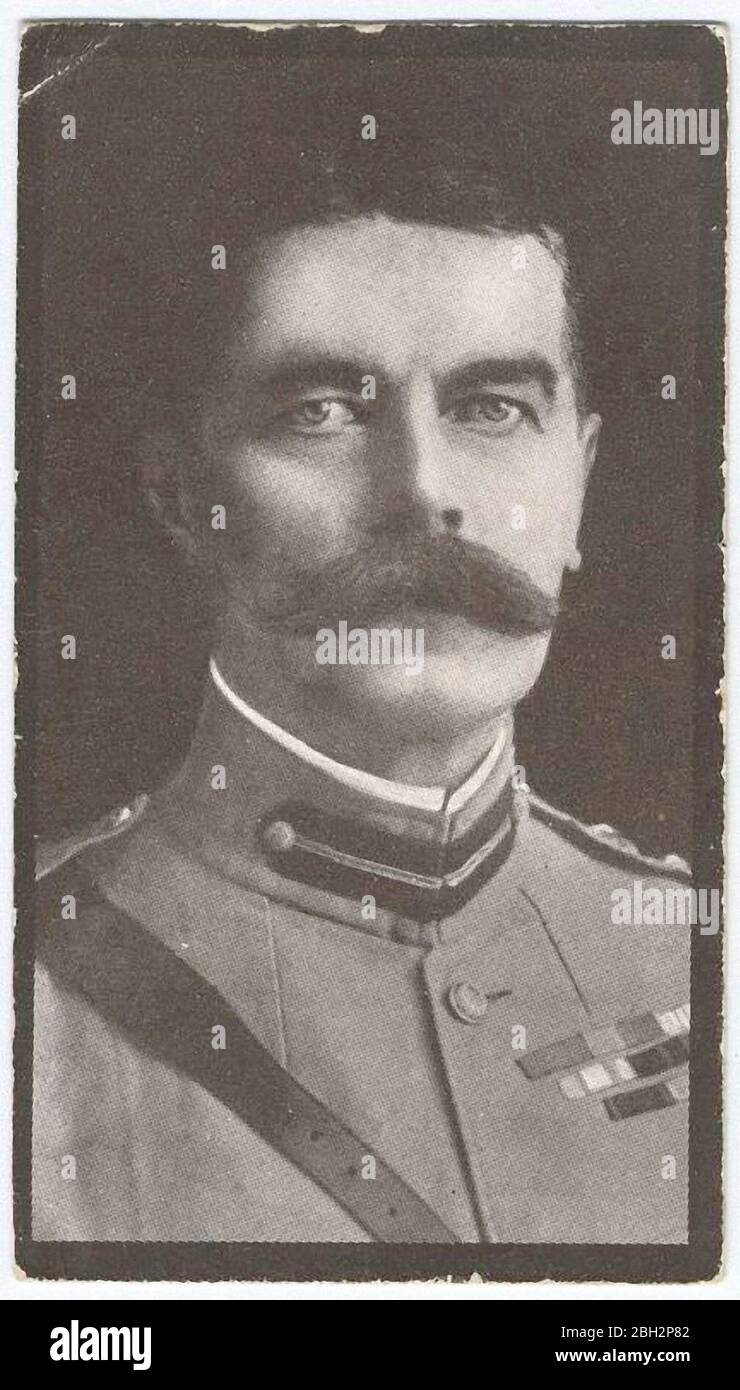 Horatio Herbert Kitchener, 1st Earl Kitchener of Khartoum (1850-1916) Irish-born British soldier and statesman. Regained Sudan for Egypt. Commander-in-Chief South Africa: Secretary of State for War at beginning of World War I in 1914. Lost in the sinking of HMS 'Hampshire'. Stock Photo