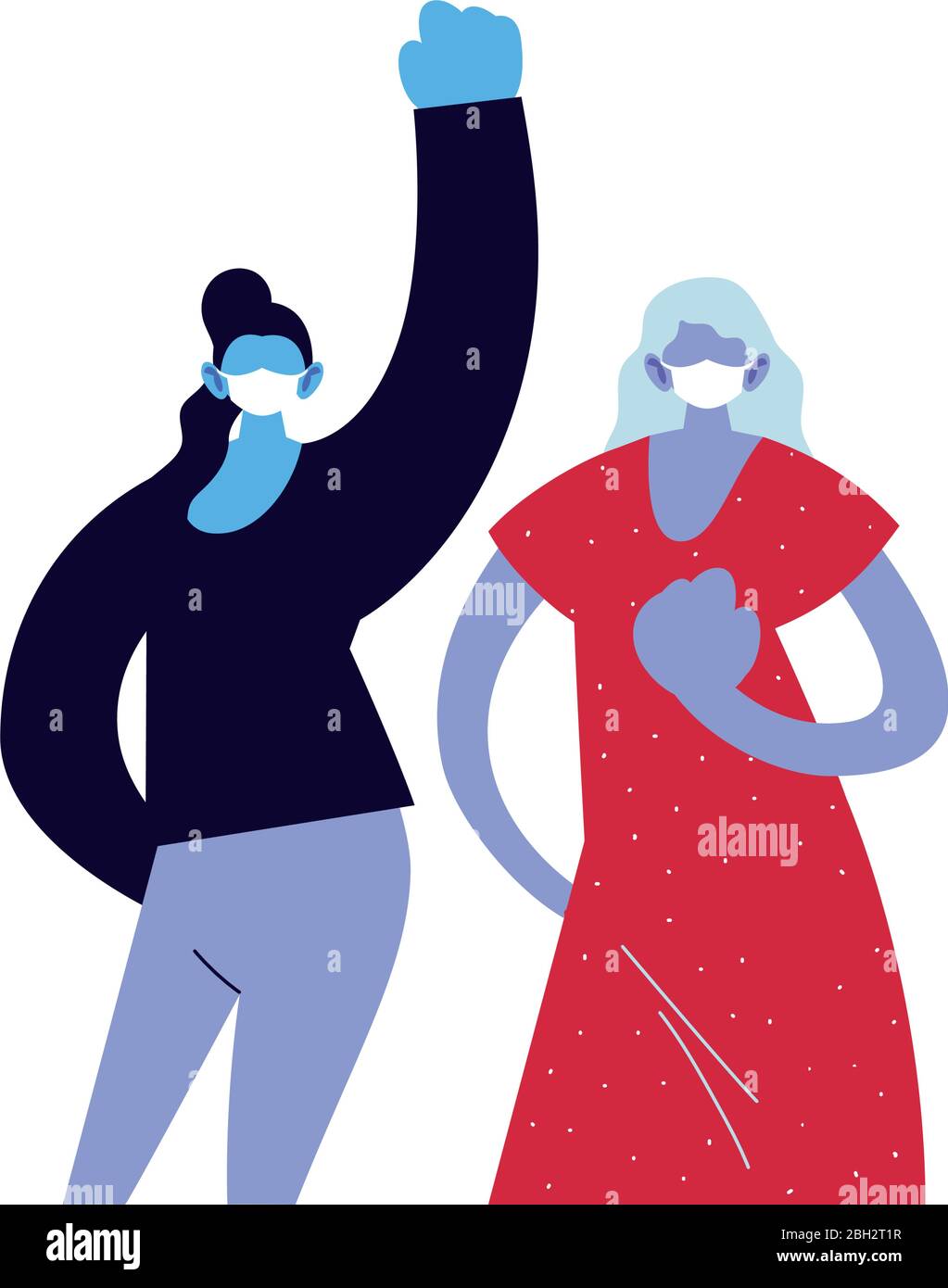 empowered women using face masks vector ilustration Stock Vector Image &  Art - Alamy