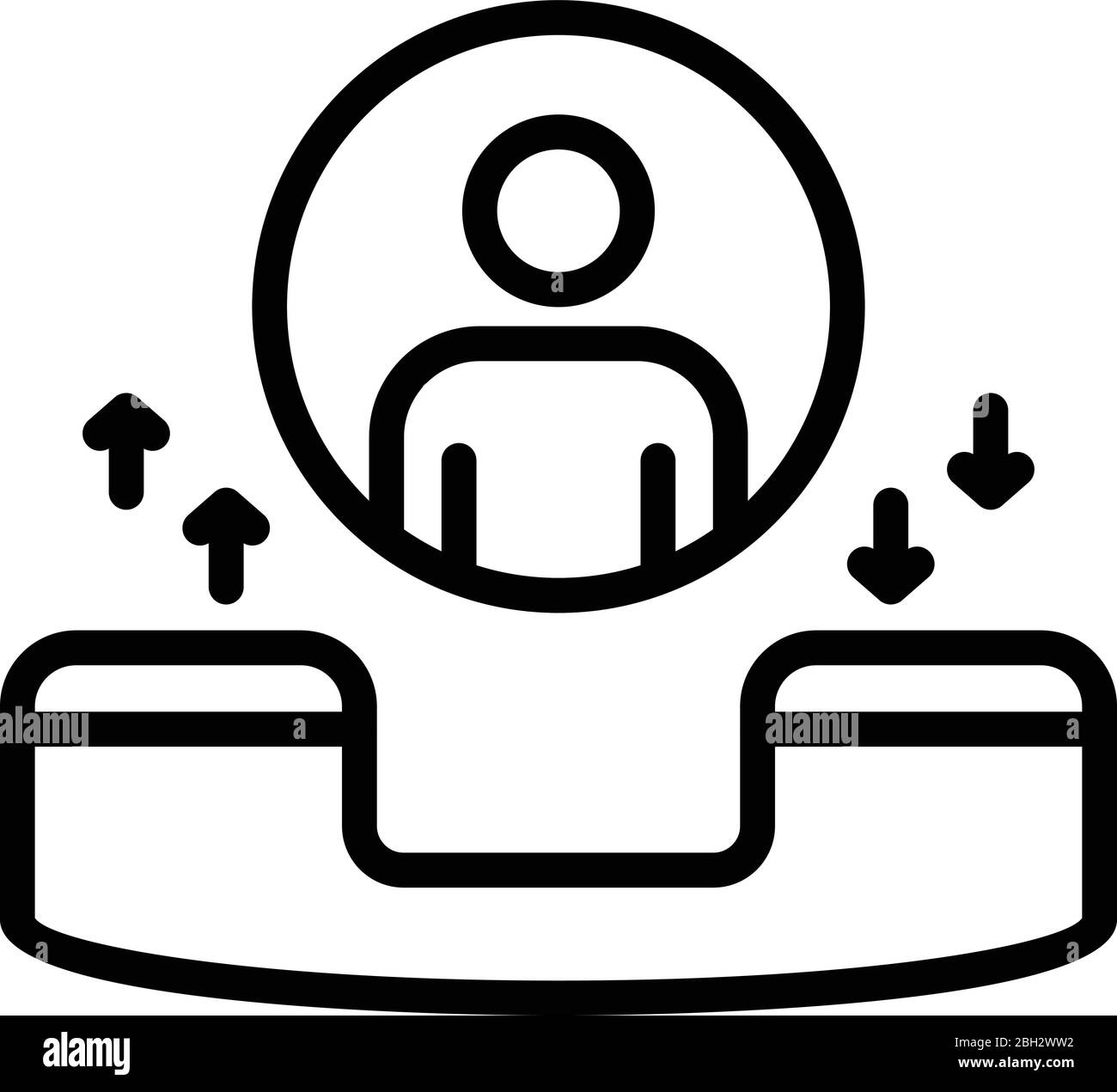 Calling headhunter icon, outline style Stock Vector