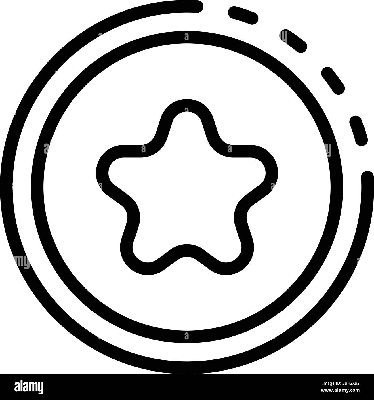 Star headhunter emblem icon, outline style Stock Vector