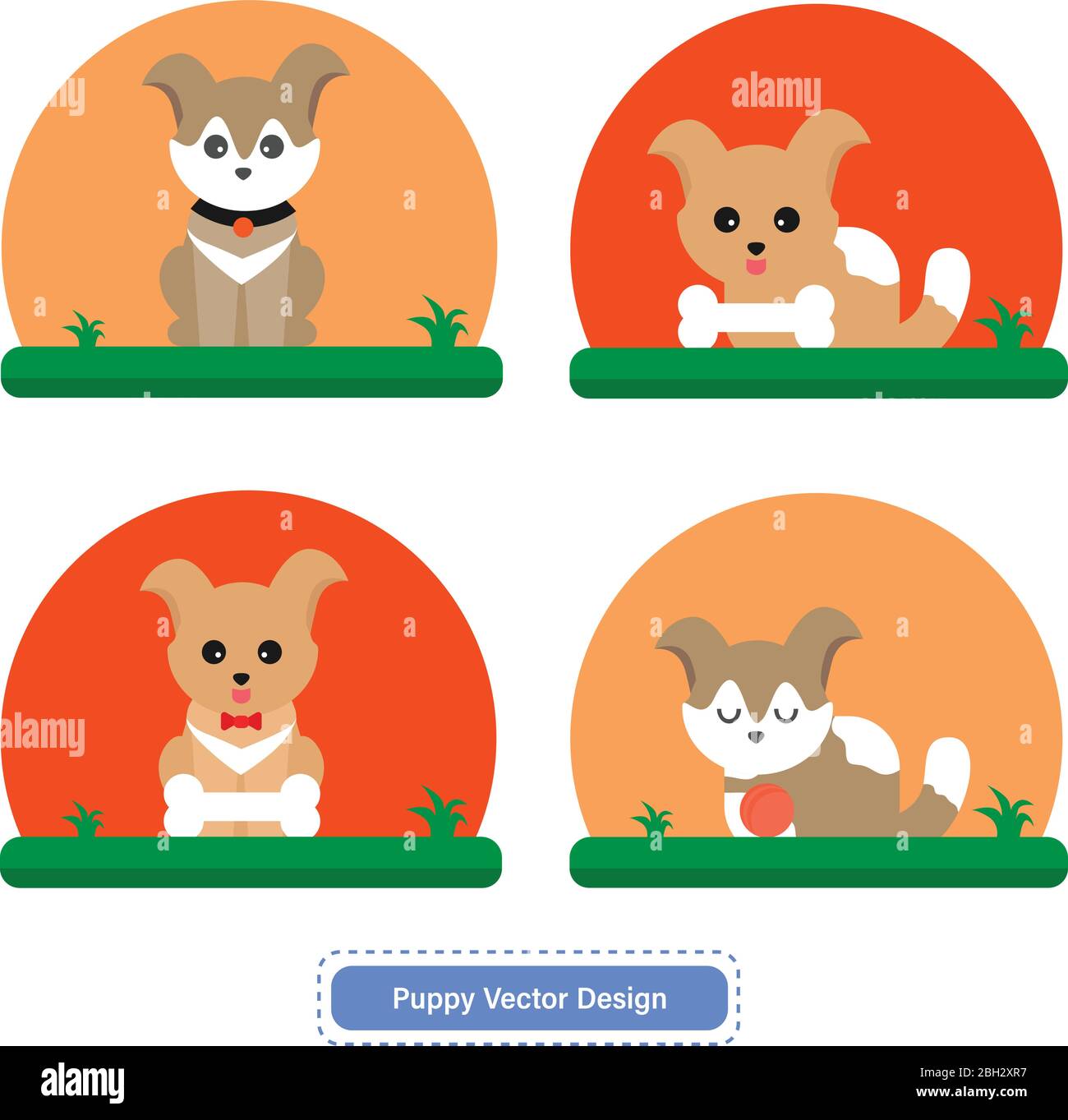 Cute Dog or Puppy Vector for icon templates or presentation background. Dog icon for pet shop logo. Able to use for website or mobile apps icon Stock Vector