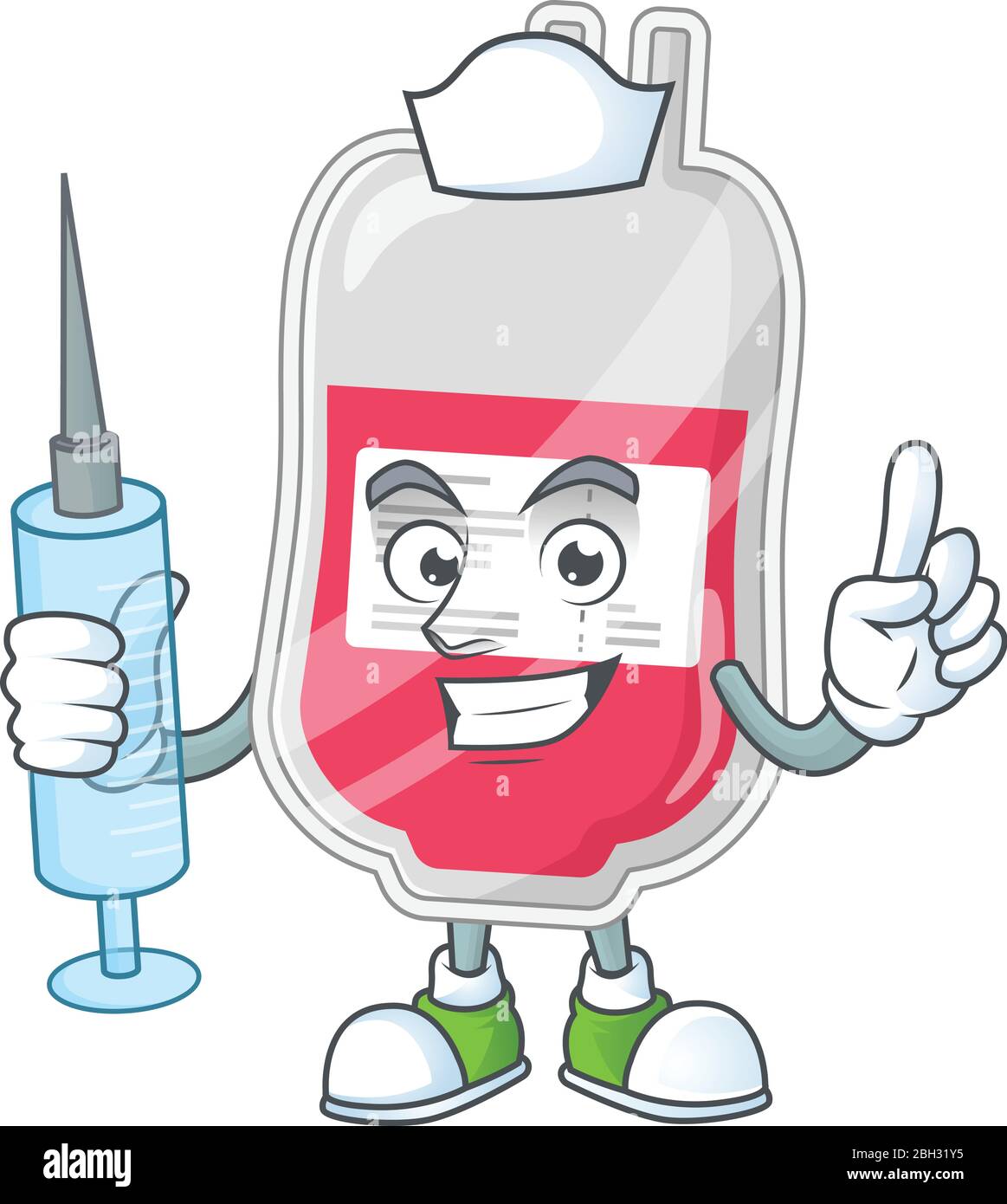 Friendly Nurse bag of blood mascot design style using syringe Stock Vector  Image \u0026 Art - Alamy, image size:1163x1390