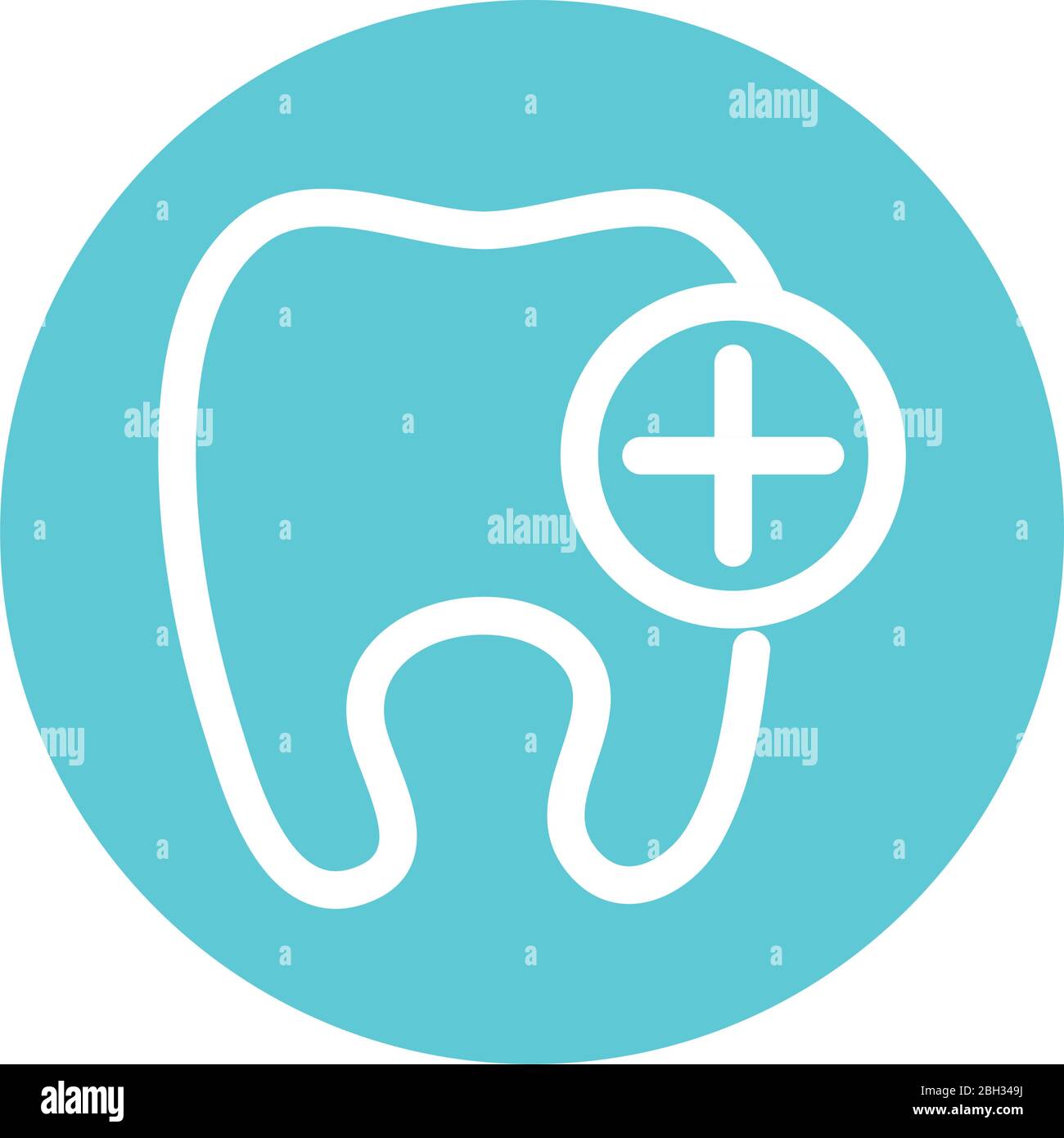 dentist service medical and health care vector illustration block style icon Stock Vector