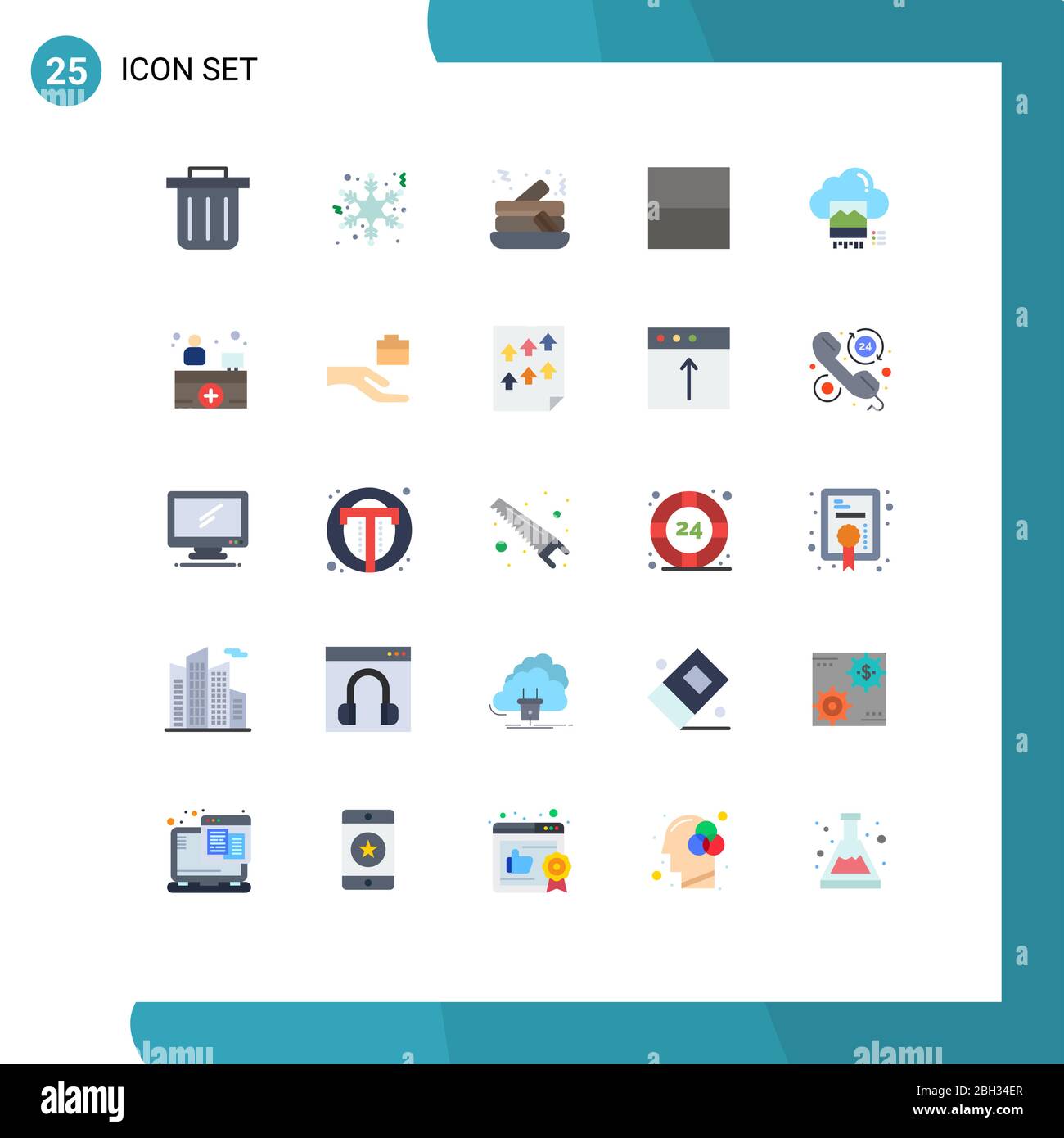 set of 25 modern ui icons symbols signs for folder hospital receptionist layout hospital reception cloud editable vector design elements stock vector image art alamy alamy