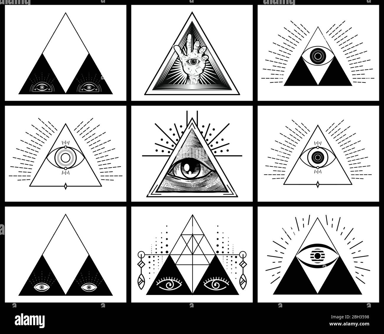 Eye Triangle Temporary Tattoo – neartattoos
