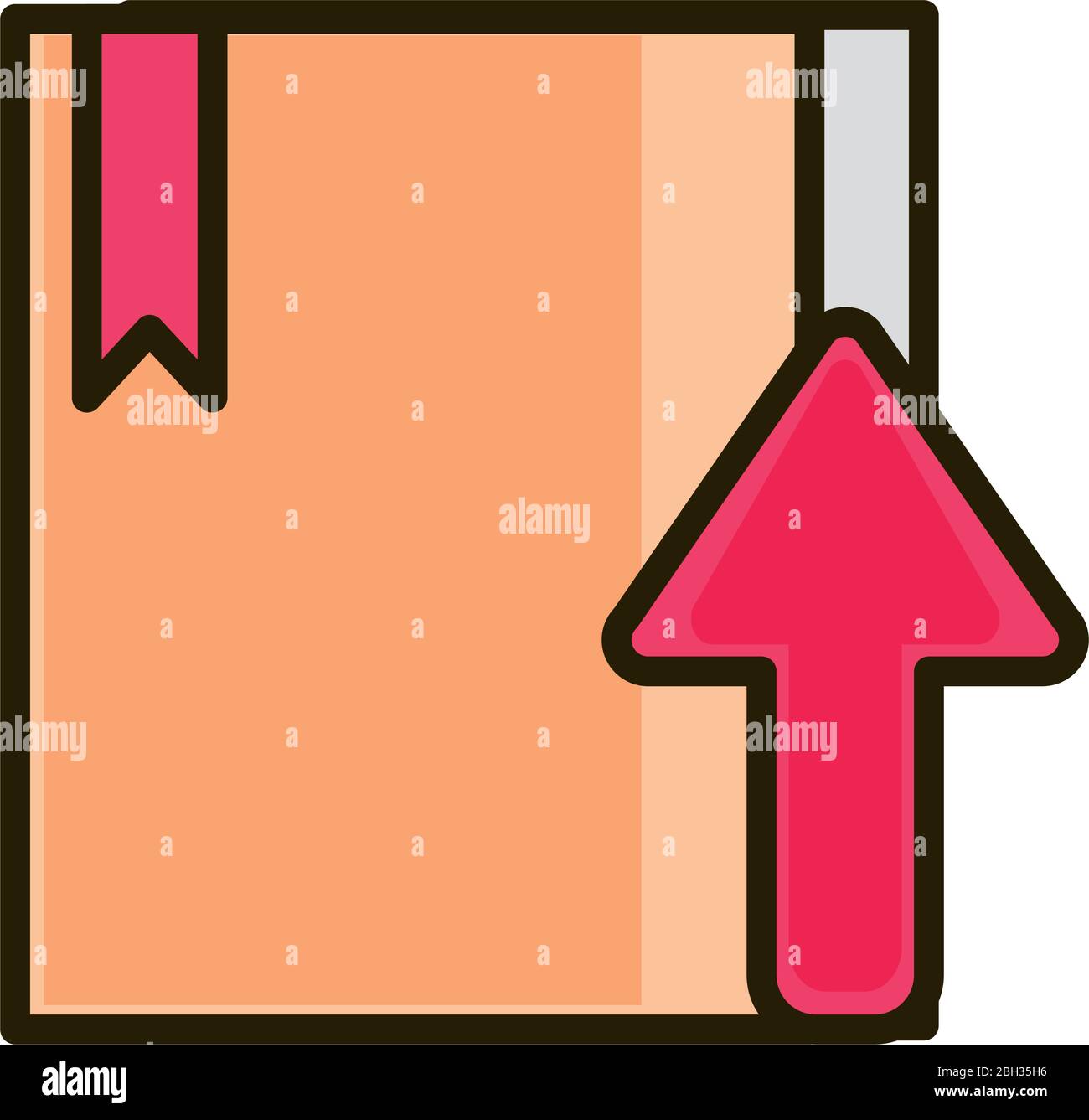 cardboard box up arrow business financial investing vector illustration