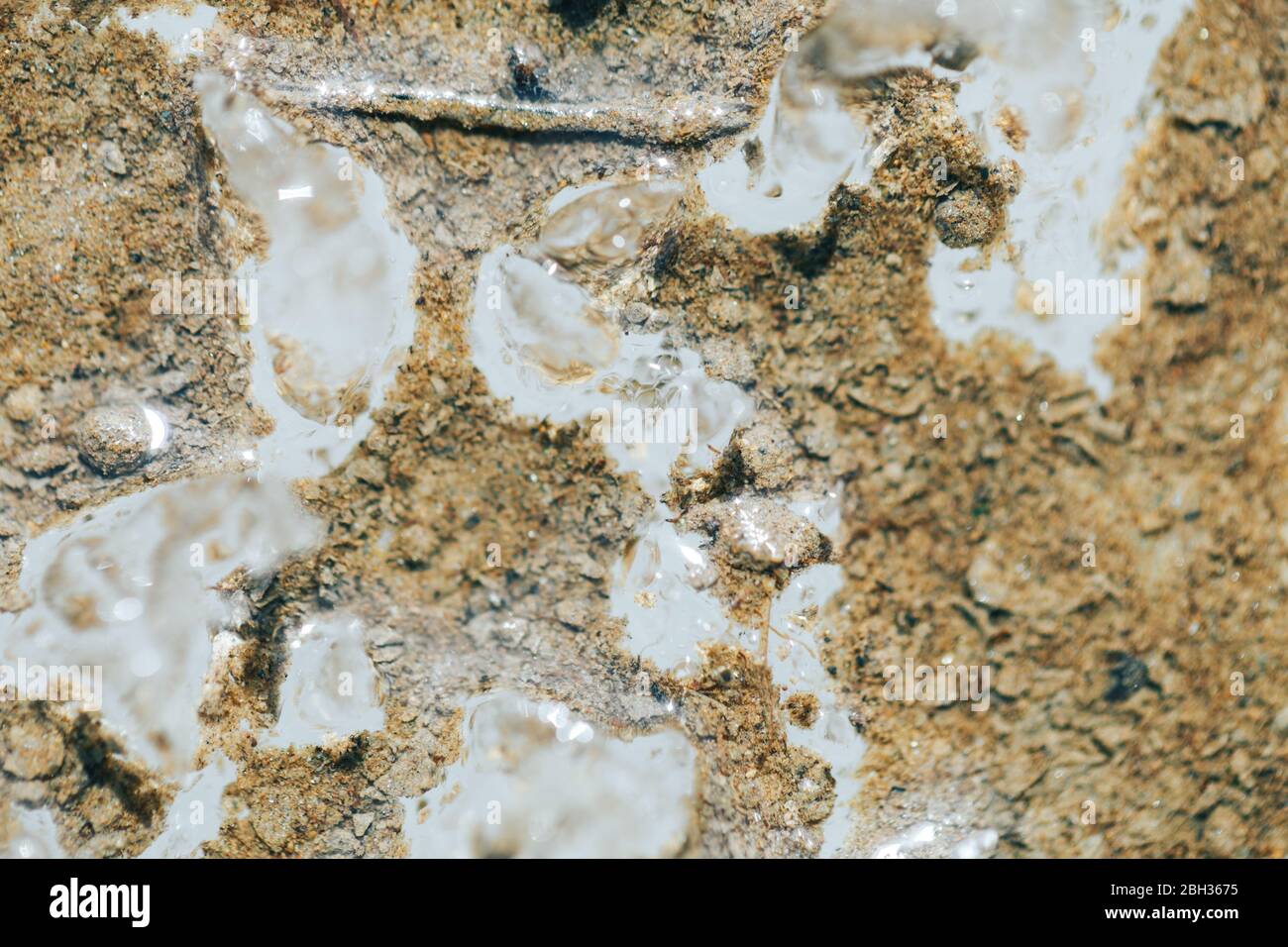 ice surface background with mud Stock Photo